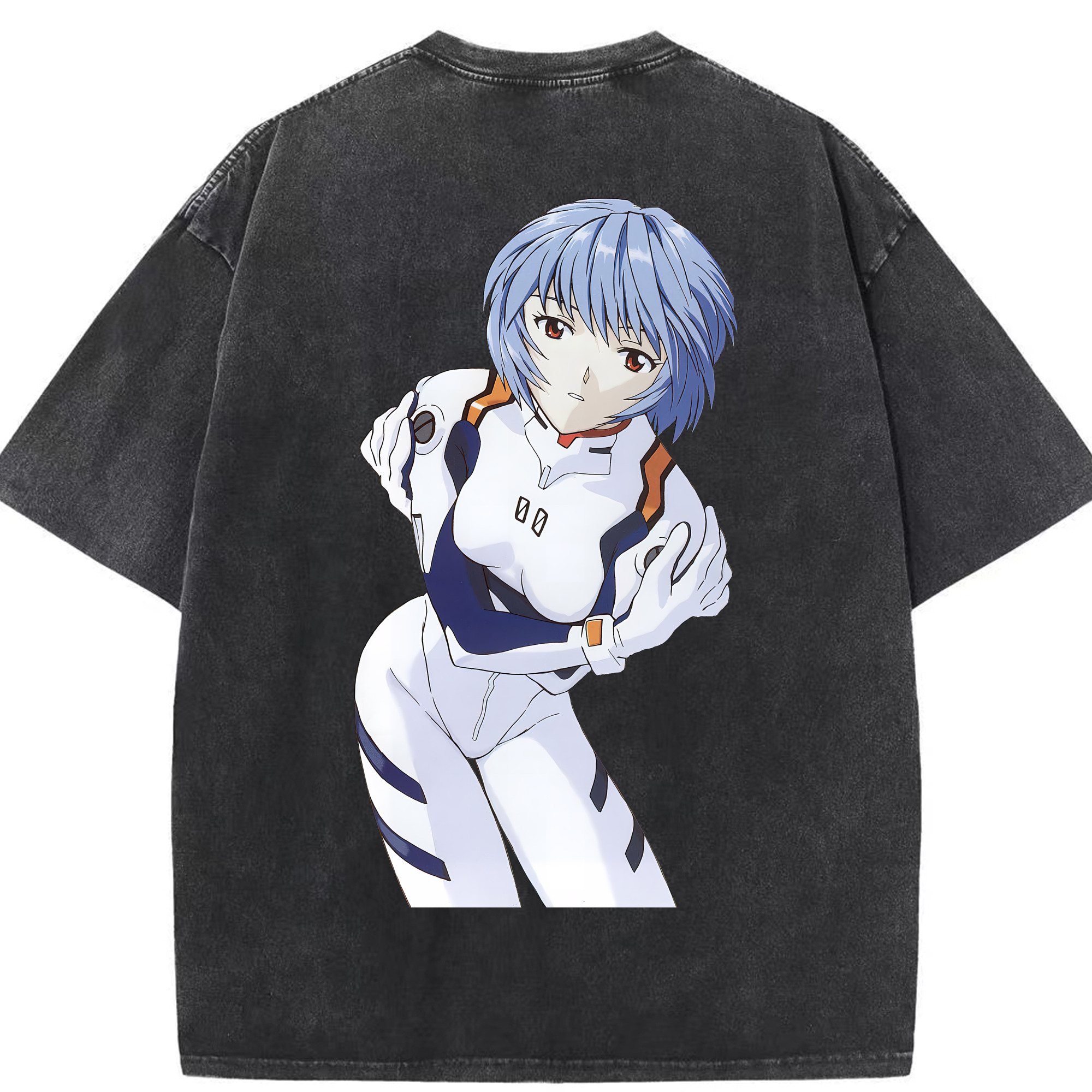 （画像用） EVA 新世紀エヴァンゲリオン 綿100% ヴィンテージ風 半袖Tシャツ（背面プリント）