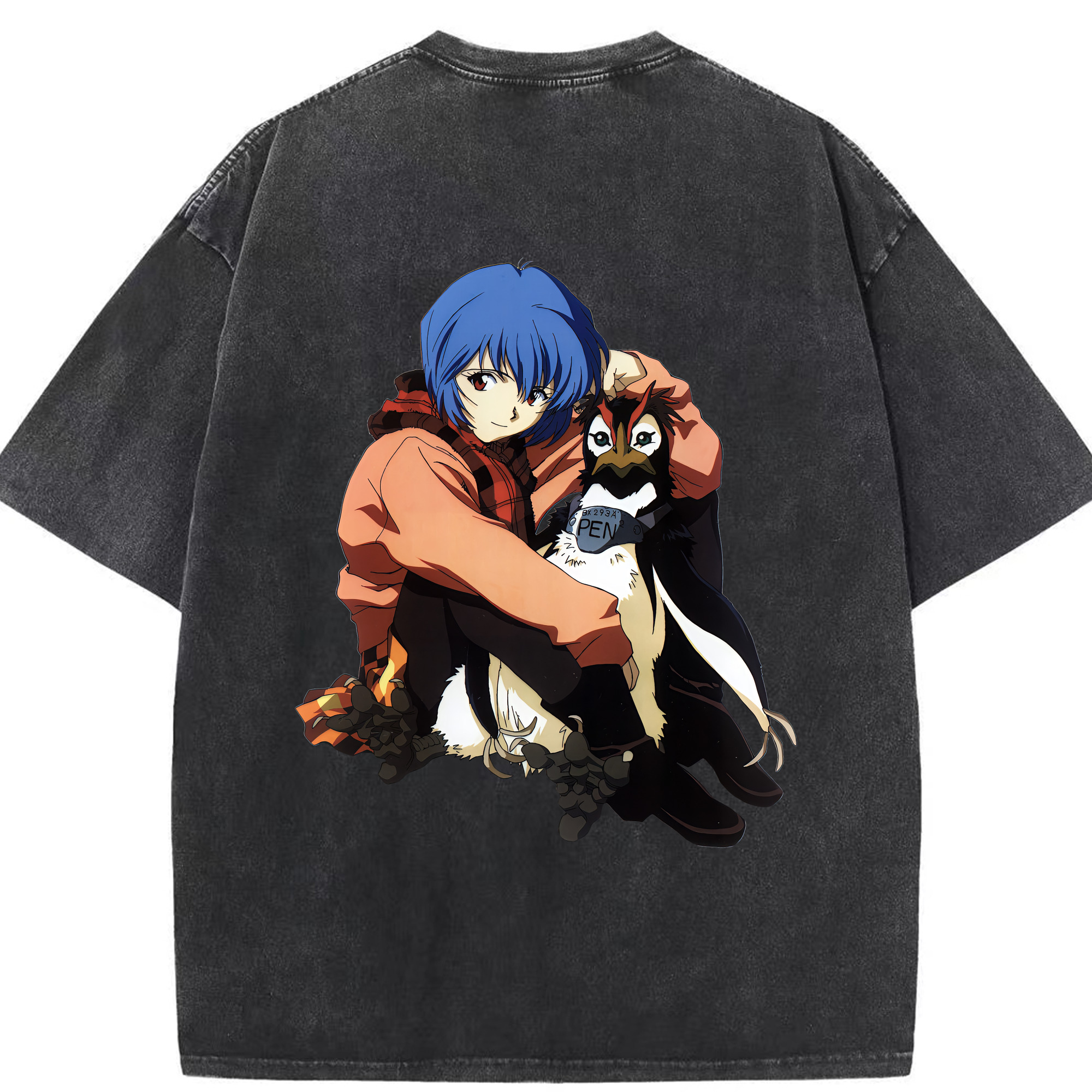 （画像用） EVA 新世紀エヴァンゲリオン 綿100% ヴィンテージ風 半袖Tシャツ（背面プリント）