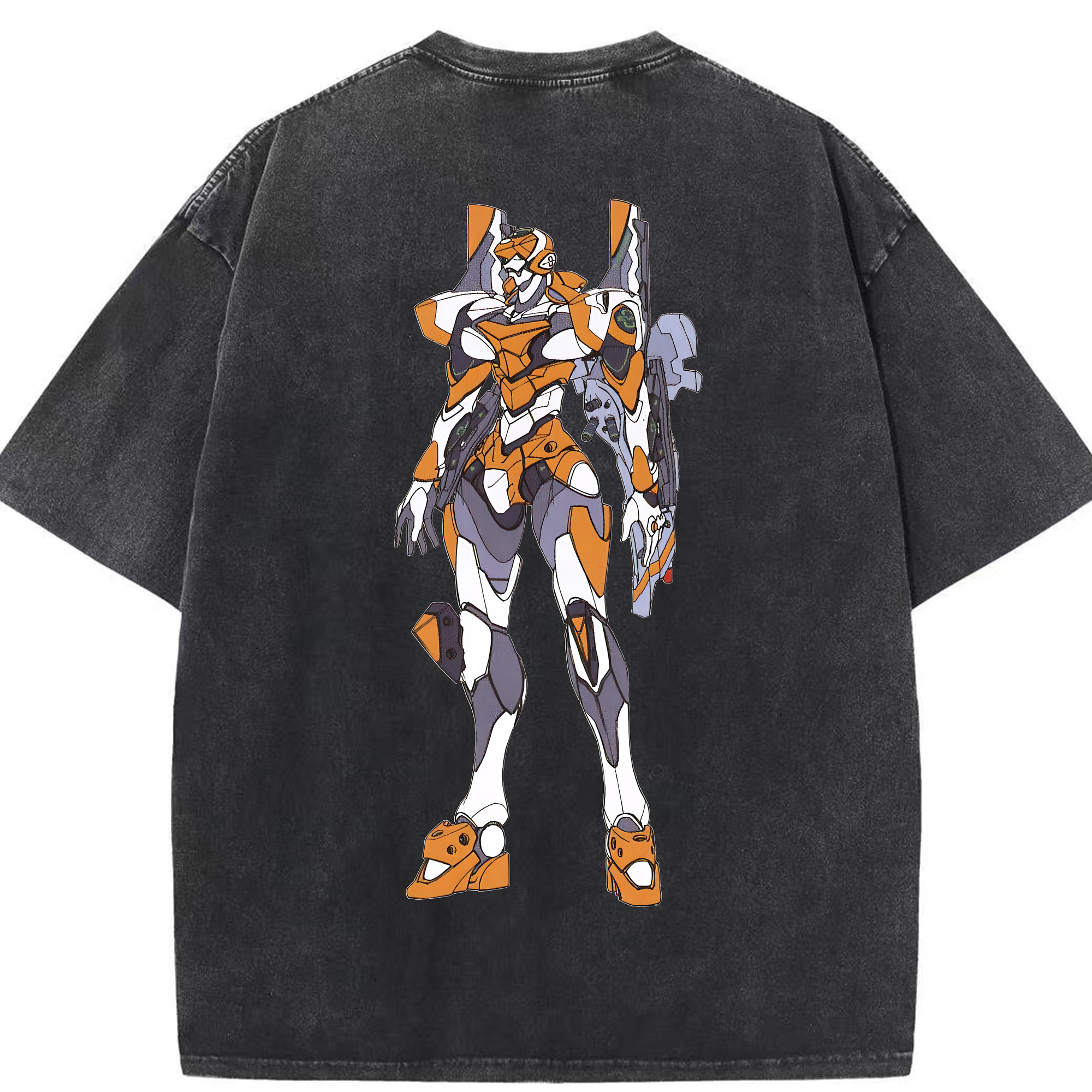 （画像用） EVA 新世紀エヴァンゲリオン 綿100% ヴィンテージ風 半袖Tシャツ（背面プリント）