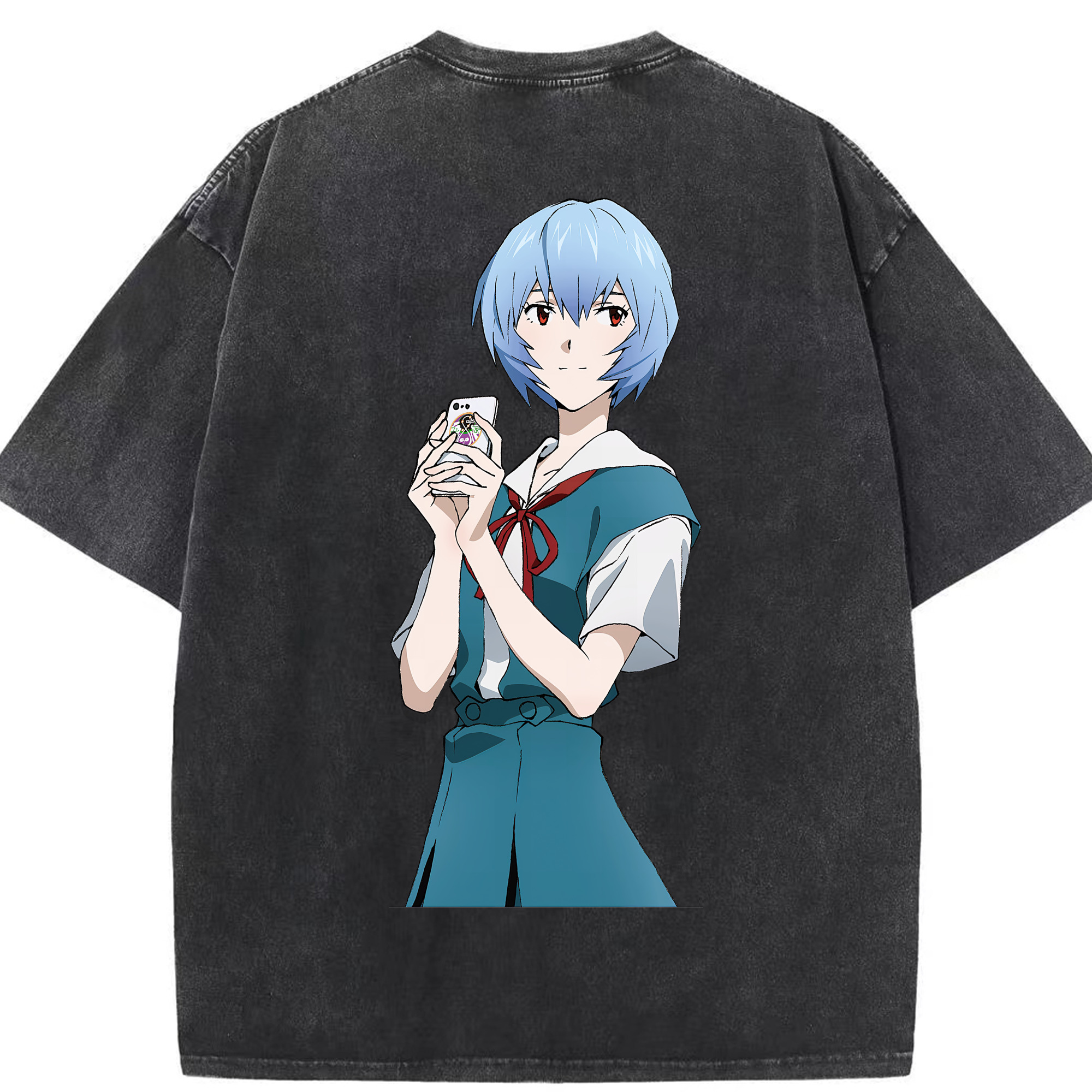 （画像用） EVA 新世紀エヴァンゲリオン 綿100% ヴィンテージ風 半袖Tシャツ（背面プリント）