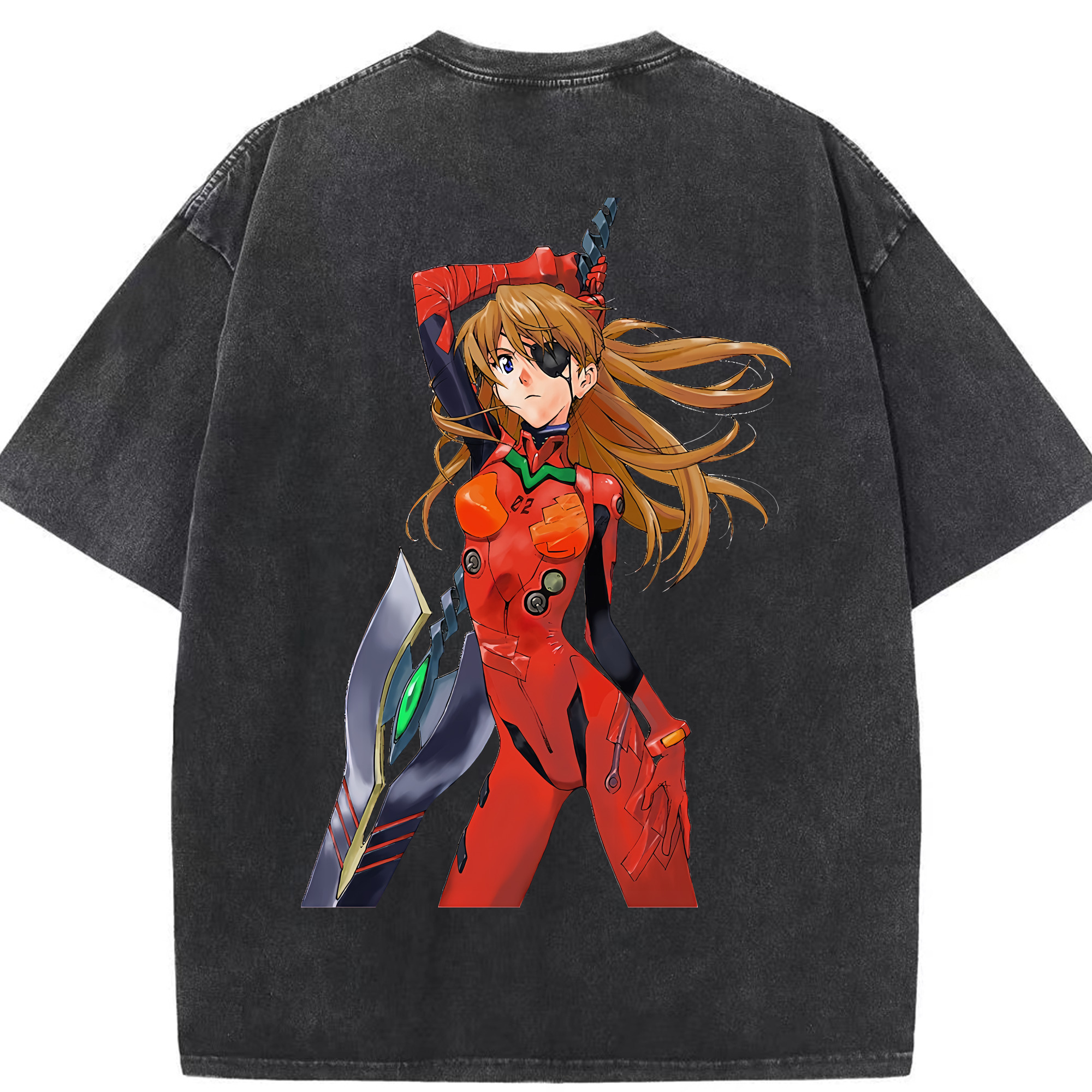 （画像用） EVA 新世紀エヴァンゲリオン 綿100% ヴィンテージ風 半袖Tシャツ（背面プリント）