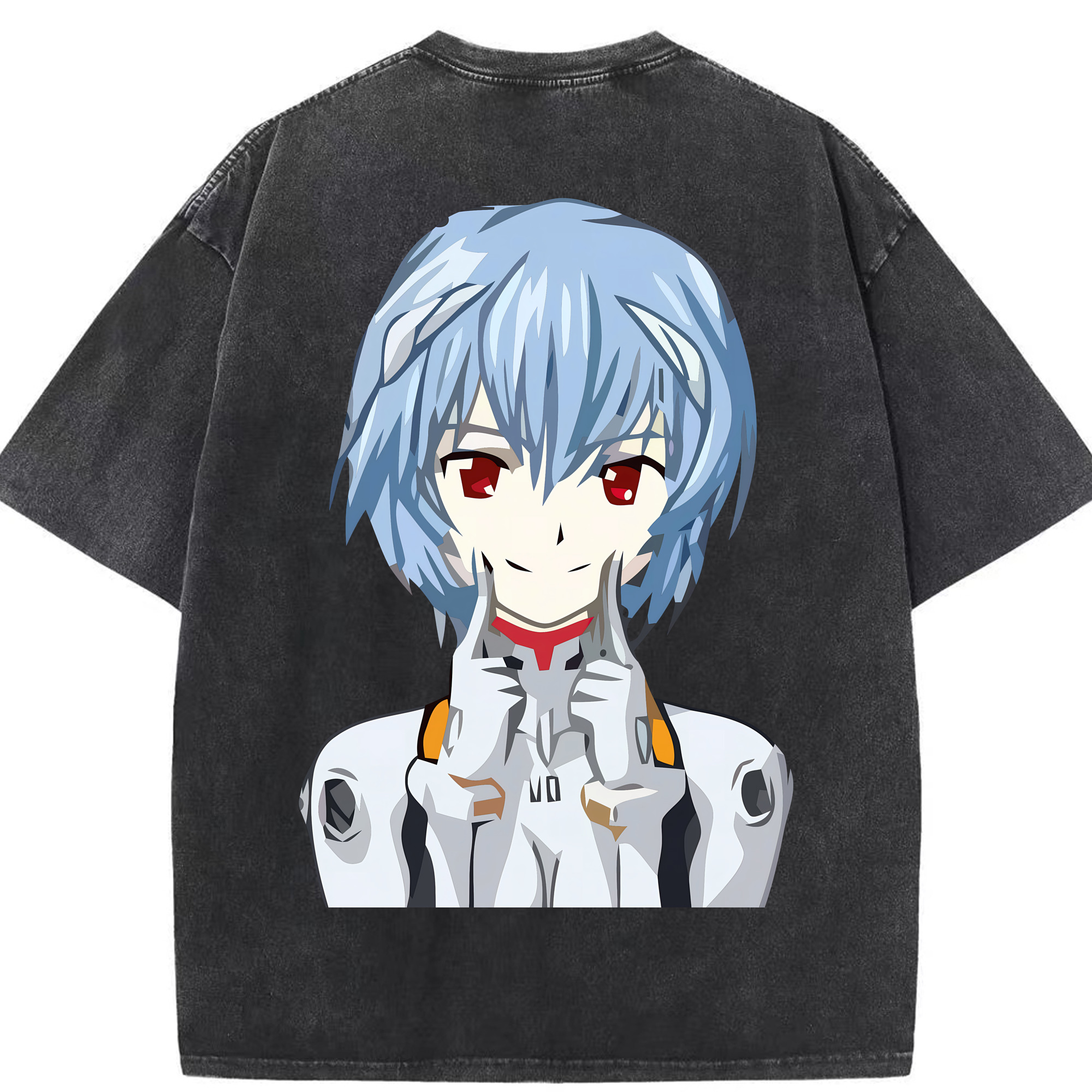 （画像用） EVA 新世紀エヴァンゲリオン 綿100% ヴィンテージ風 半袖Tシャツ（背面プリント）