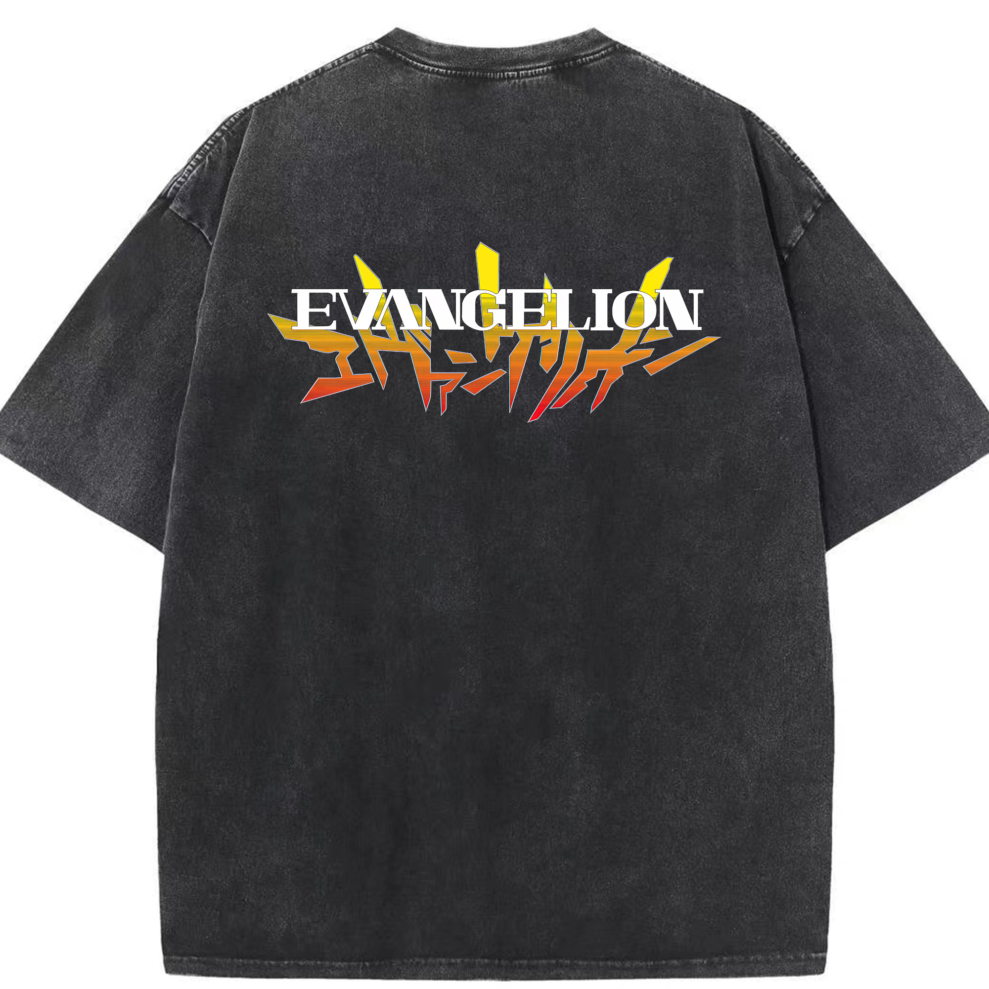 （画像用） EVA 新世紀エヴァンゲリオン 綿100% ヴィンテージ風 半袖Tシャツ（背面プリント）