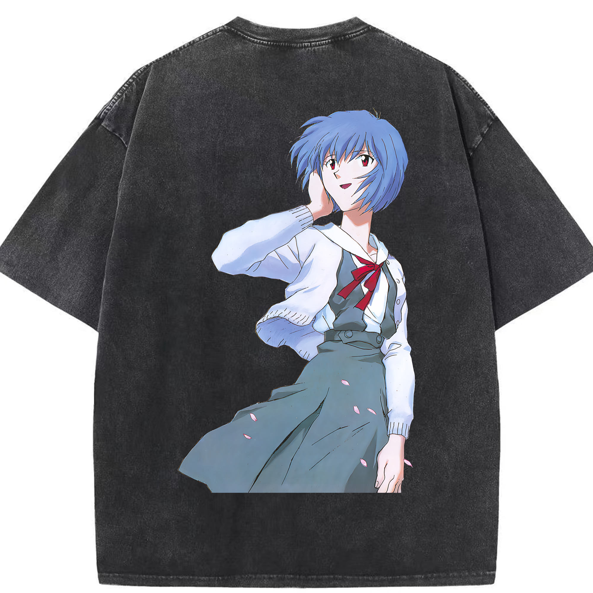 （画像用） EVA 新世紀エヴァンゲリオン 綿100% ヴィンテージ風 半袖Tシャツ（背面プリント）