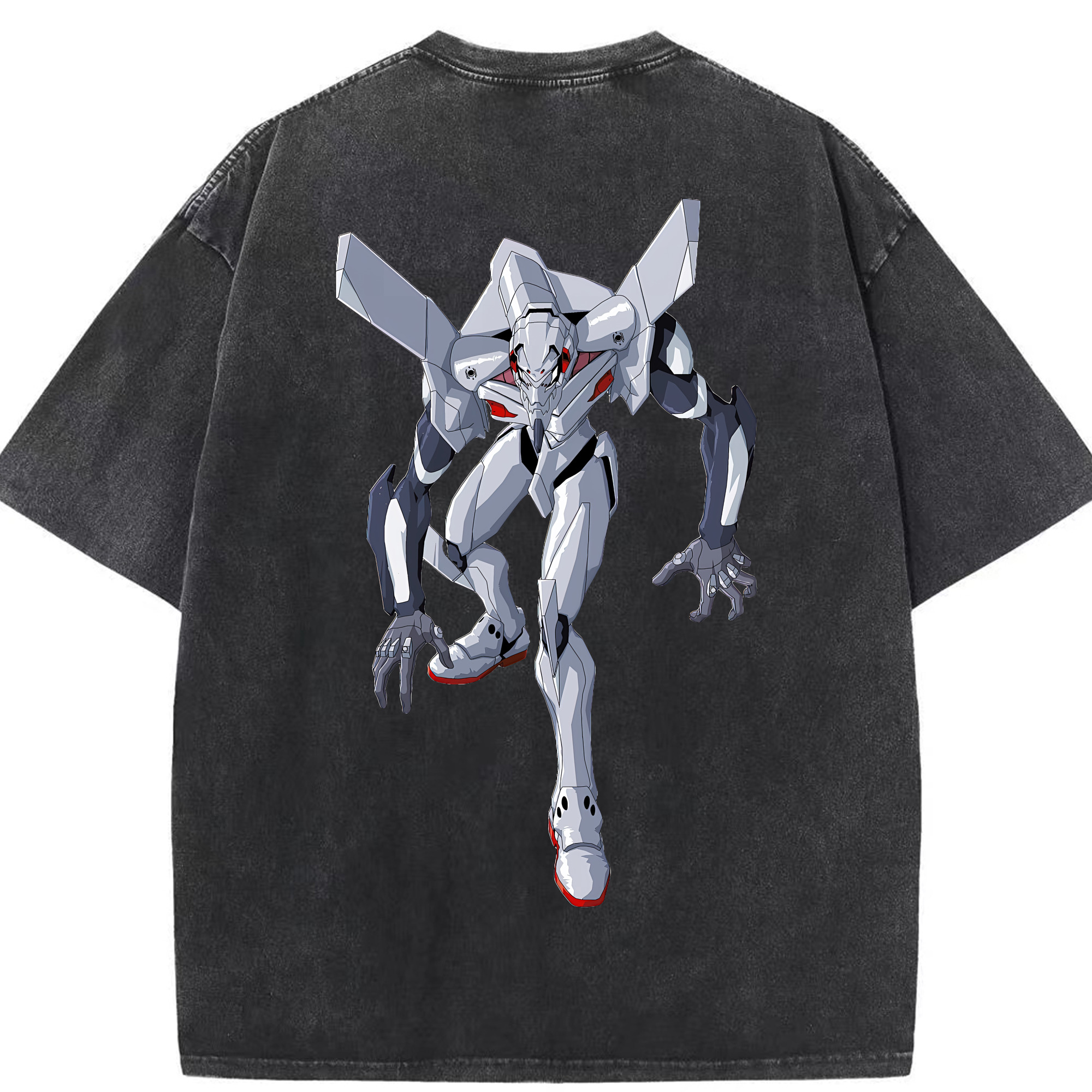 （画像用） EVA 新世紀エヴァンゲリオン 綿100% ヴィンテージ風 半袖Tシャツ（背面プリント）