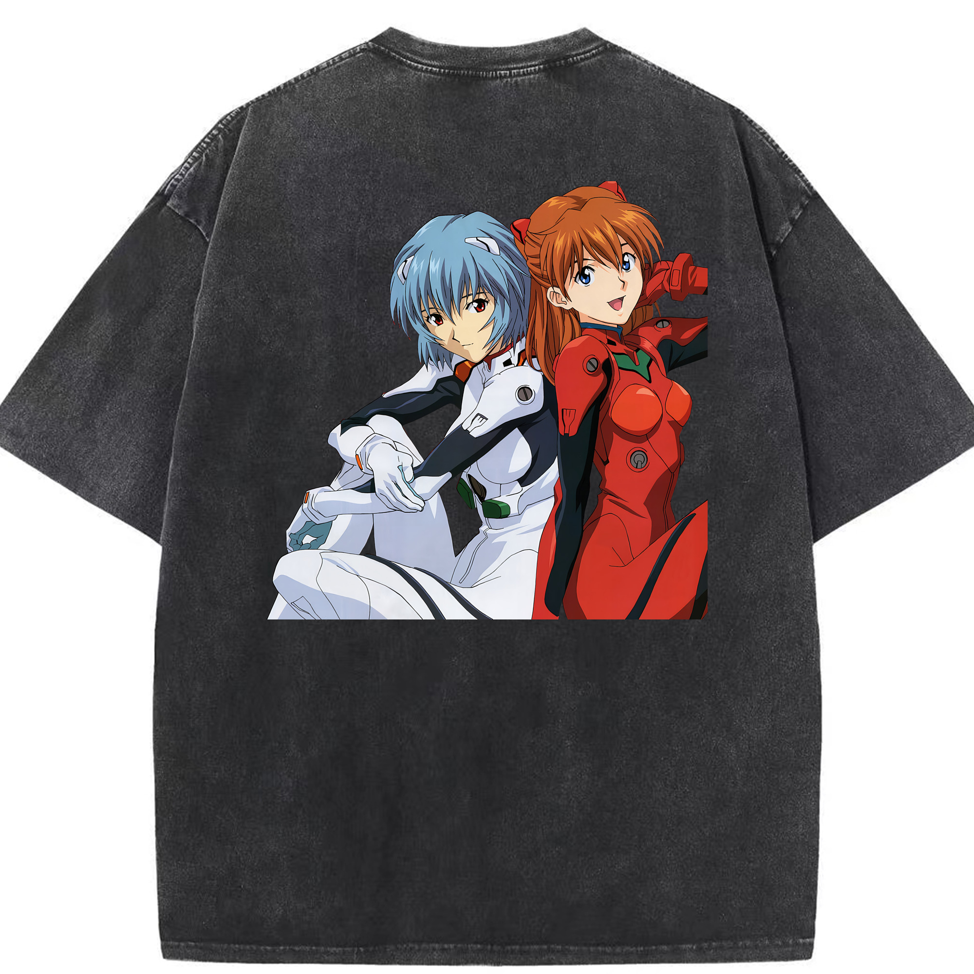 （画像用） EVA 新世紀エヴァンゲリオン 綿100% ヴィンテージ風 半袖Tシャツ（背面プリント）