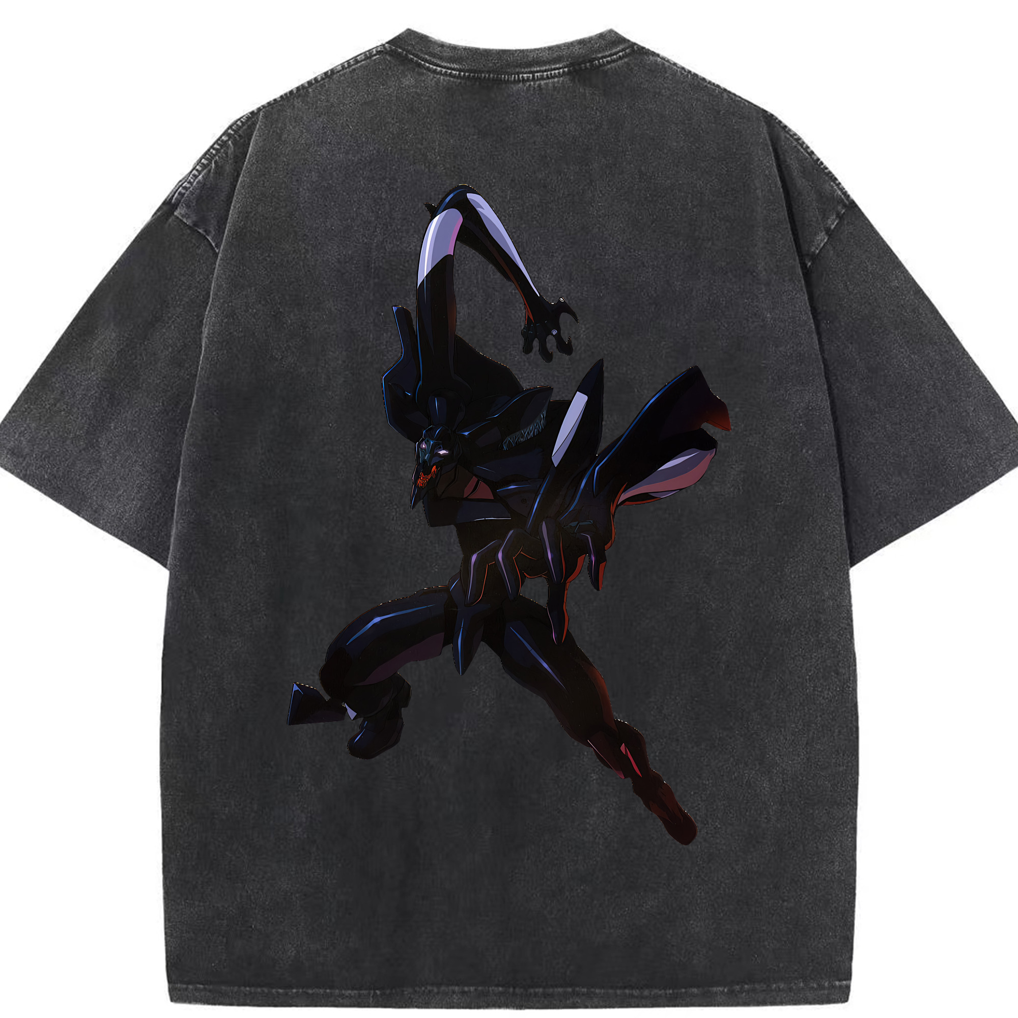 （画像用） EVA 新世紀エヴァンゲリオン 綿100% ヴィンテージ風 半袖Tシャツ（背面プリント）