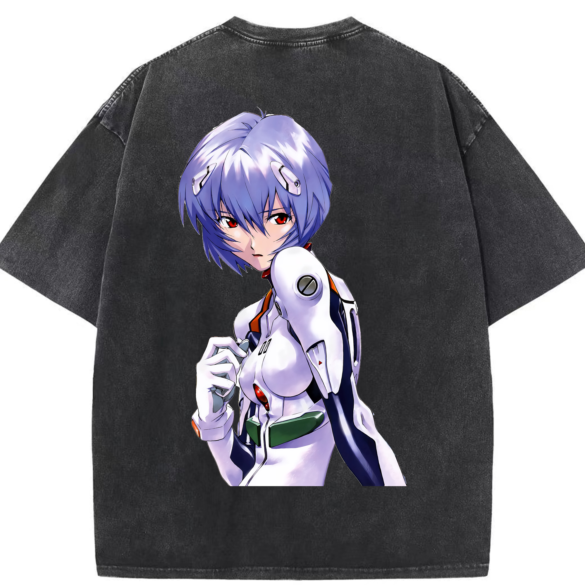 （画像用） EVA 新世紀エヴァンゲリオン 綿100% ヴィンテージ風 半袖Tシャツ（背面プリント）