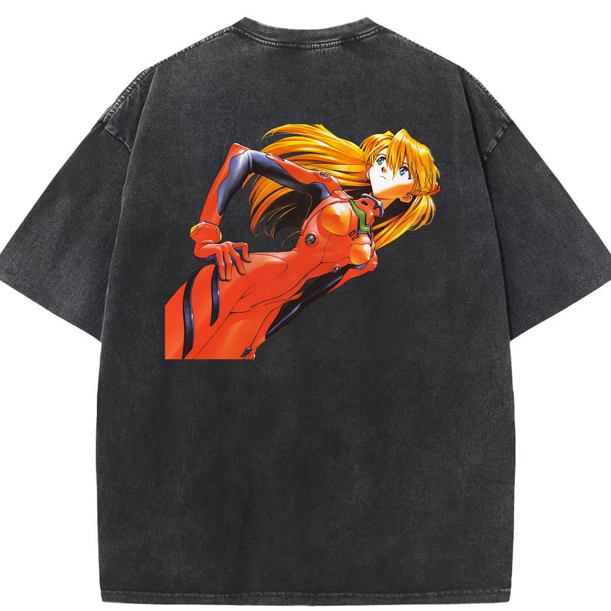（画像用） EVA 新世紀エヴァンゲリオン 綿100% ヴィンテージ風 半袖Tシャツ（背面プリント）