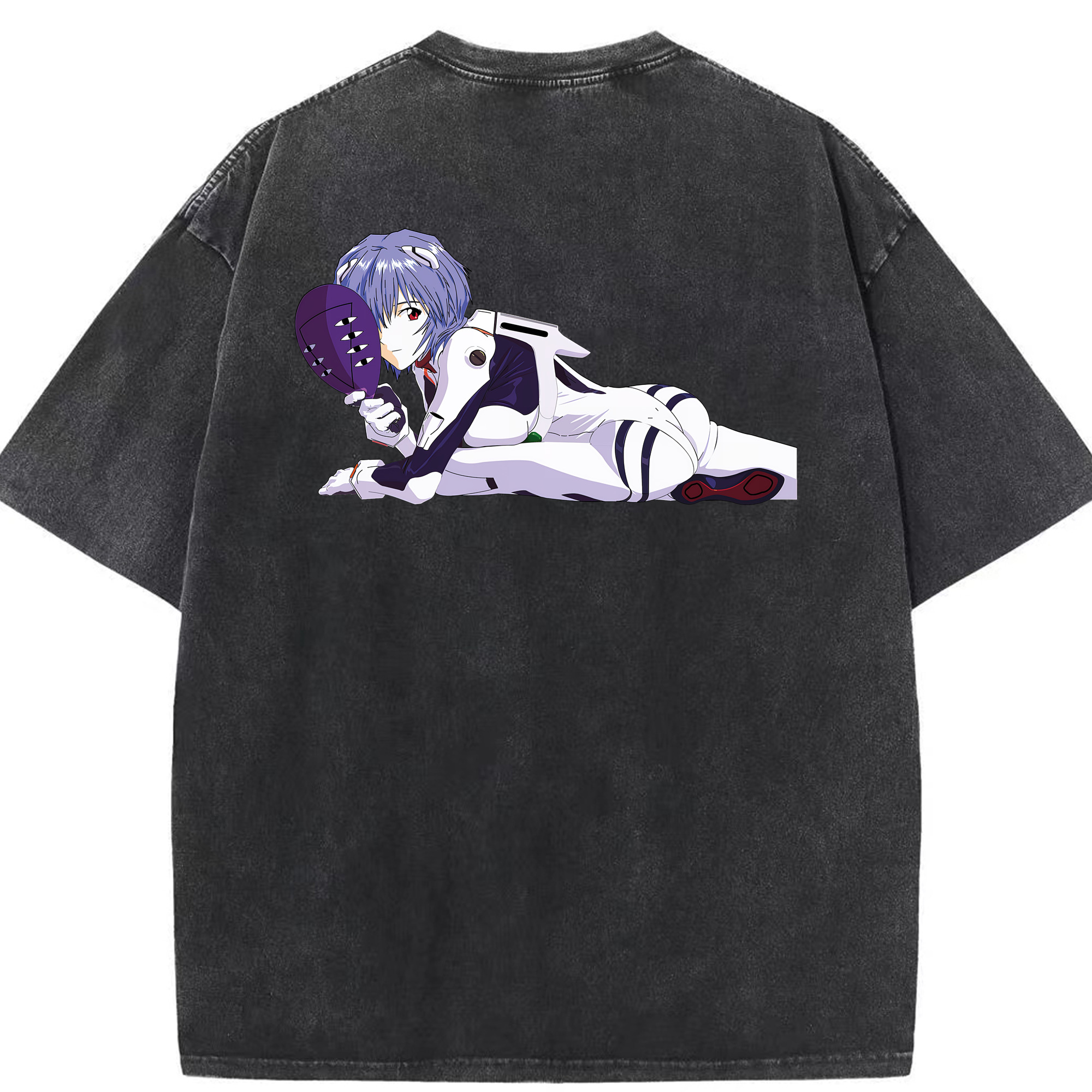 （画像用） EVA 新世紀エヴァンゲリオン 綿100% ヴィンテージ風 半袖Tシャツ（背面プリント）
