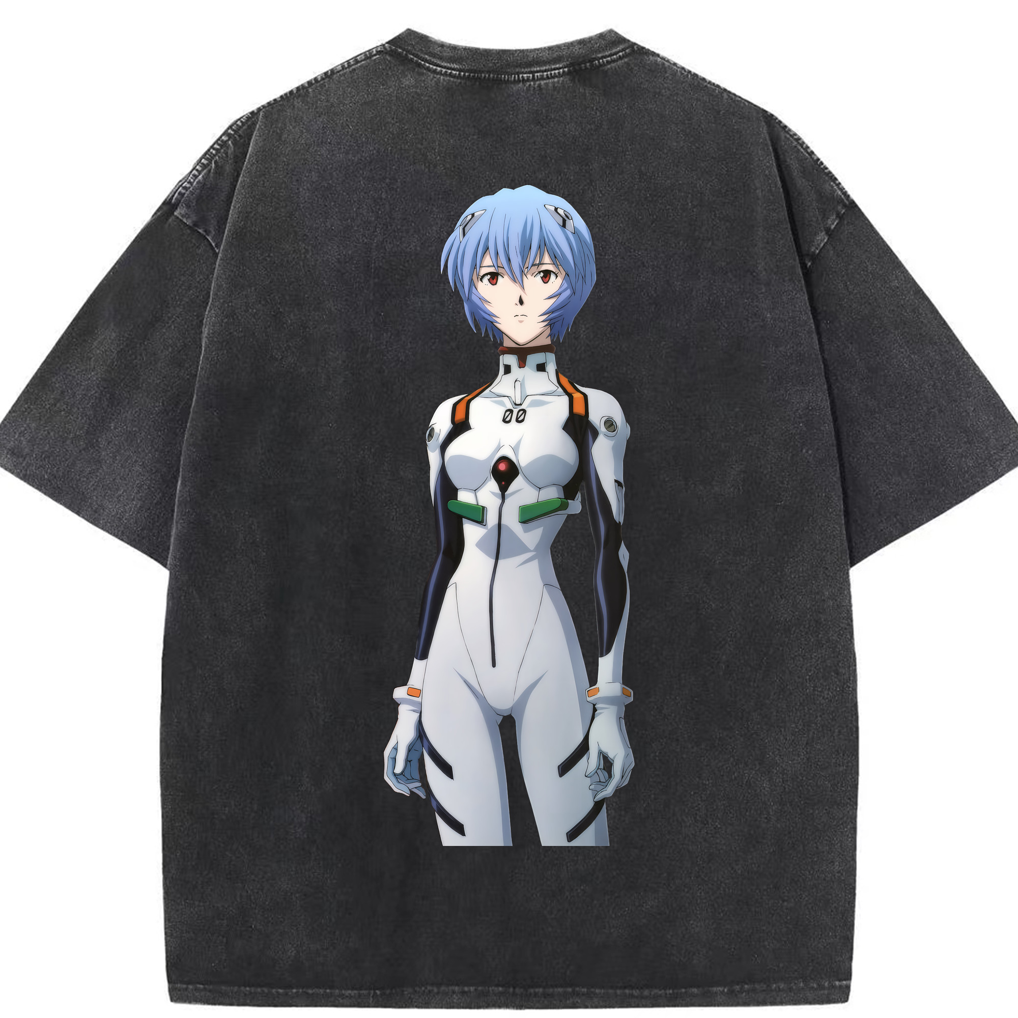 （画像用） EVA 新世紀エヴァンゲリオン 綿100% ヴィンテージ風 半袖Tシャツ（背面プリント）