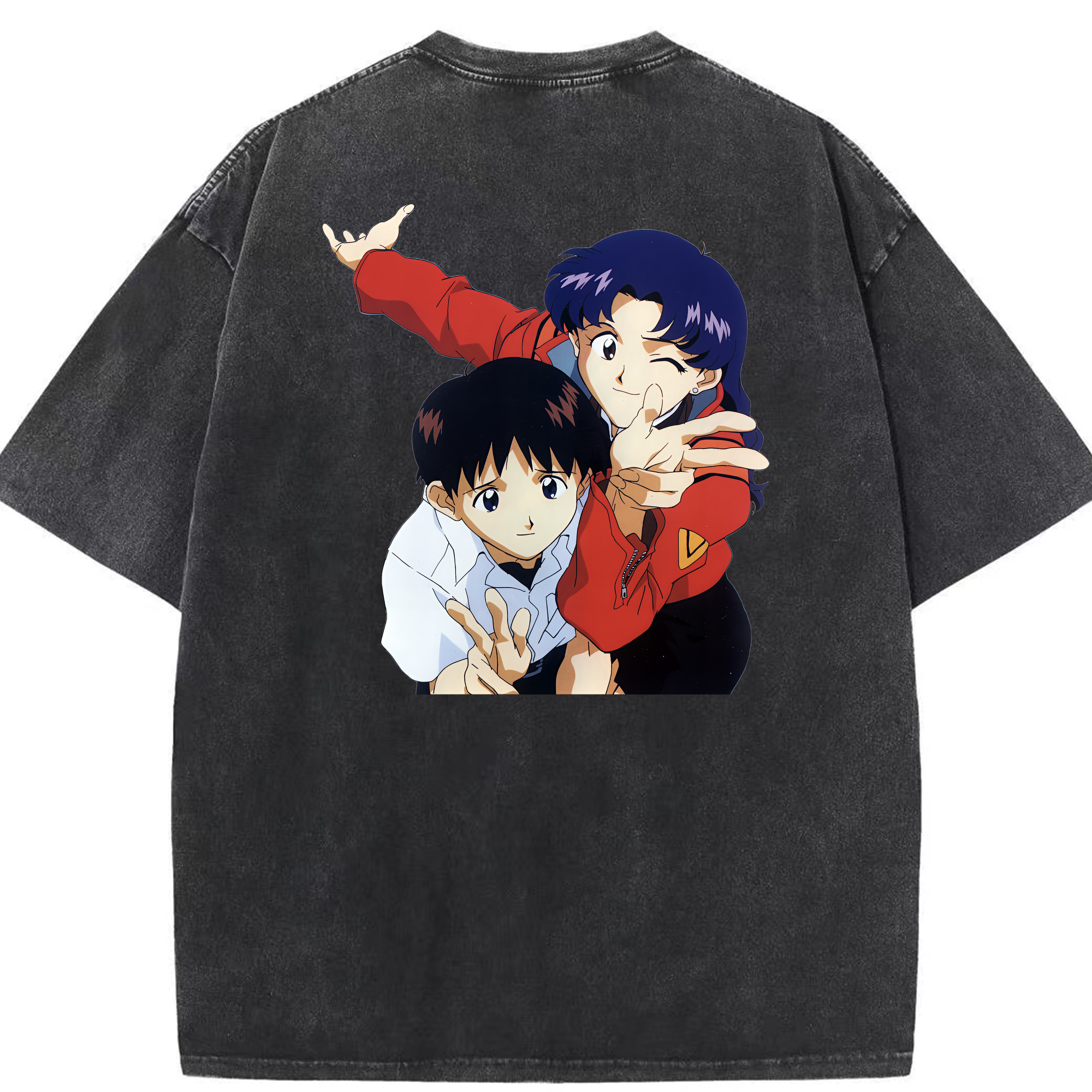 （画像用） EVA 新世紀エヴァンゲリオン 綿100% ヴィンテージ風 半袖Tシャツ（背面プリント）