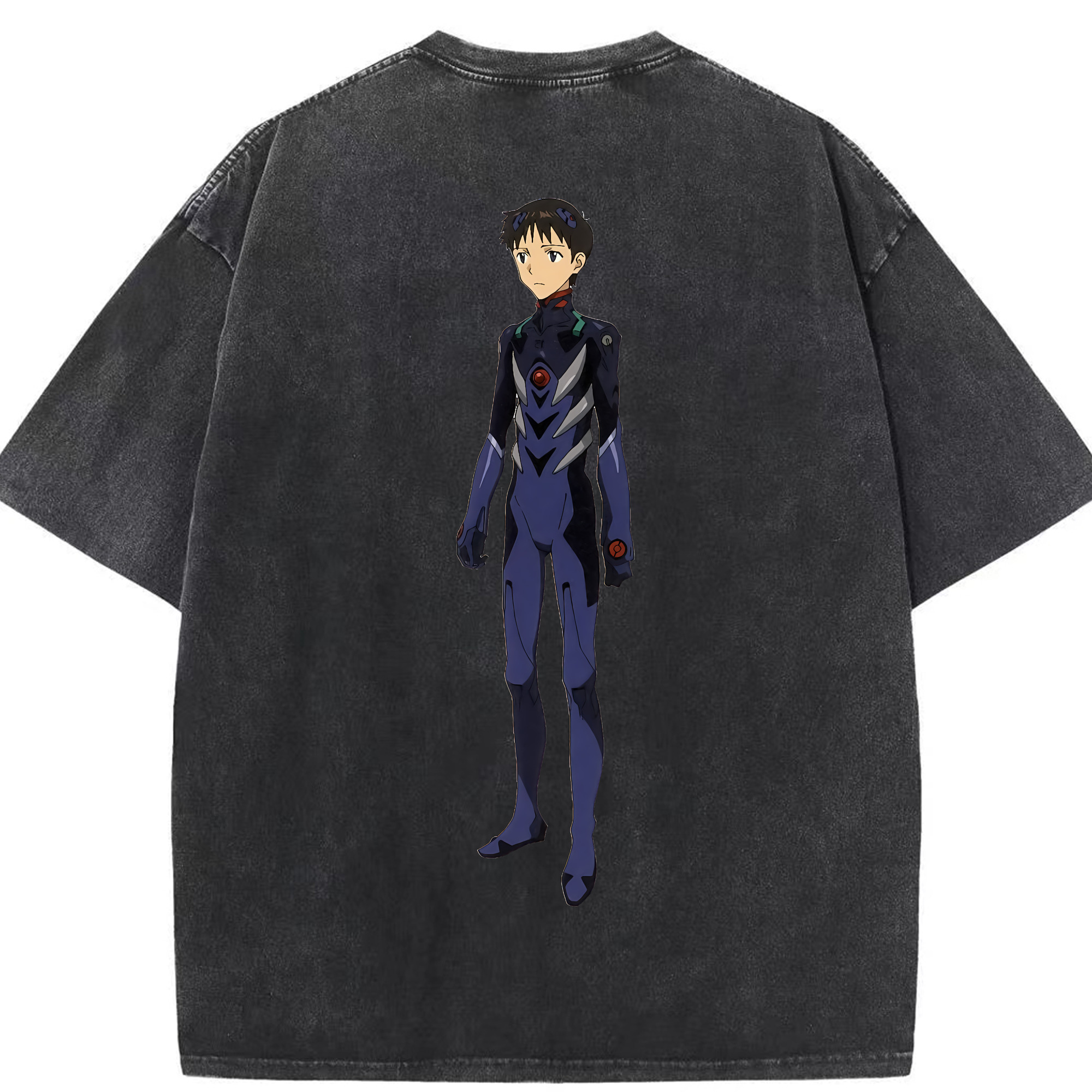（画像用） EVA 新世紀エヴァンゲリオン 綿100% ヴィンテージ風 半袖Tシャツ（背面プリント）