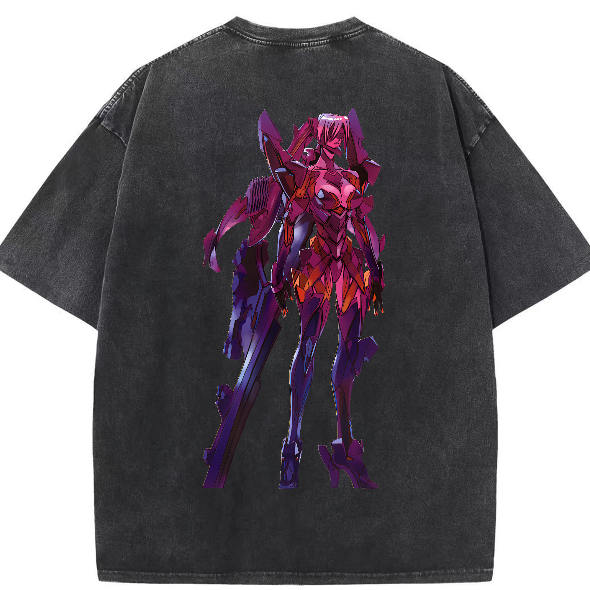 （画像用） EVA 新世紀エヴァンゲリオン 綿100% ヴィンテージ風 半袖Tシャツ（背面プリント）