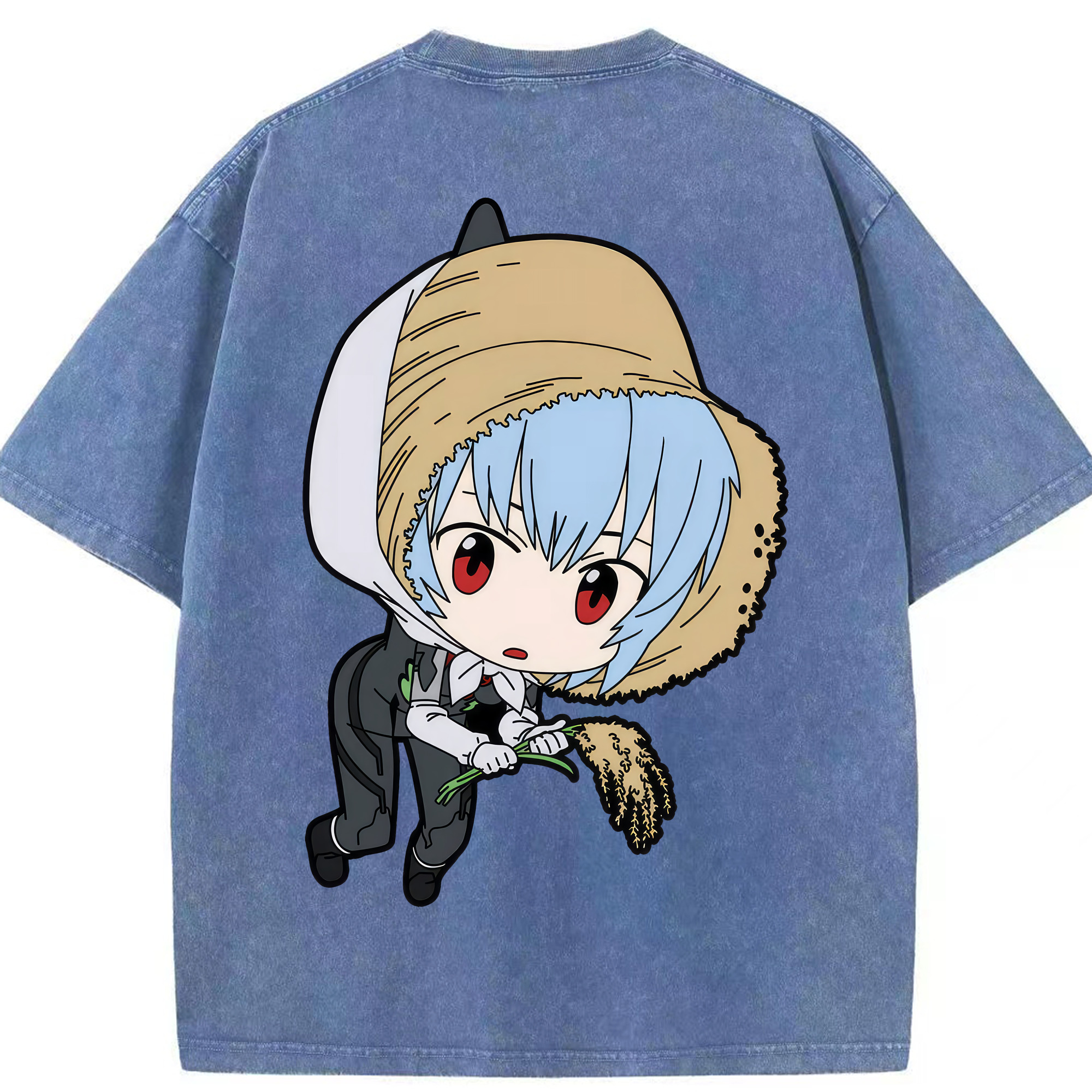 （画像用） EVA 新世紀エヴァンゲリオン 綿100% ヴィンテージ風 半袖Tシャツ（背面プリント）