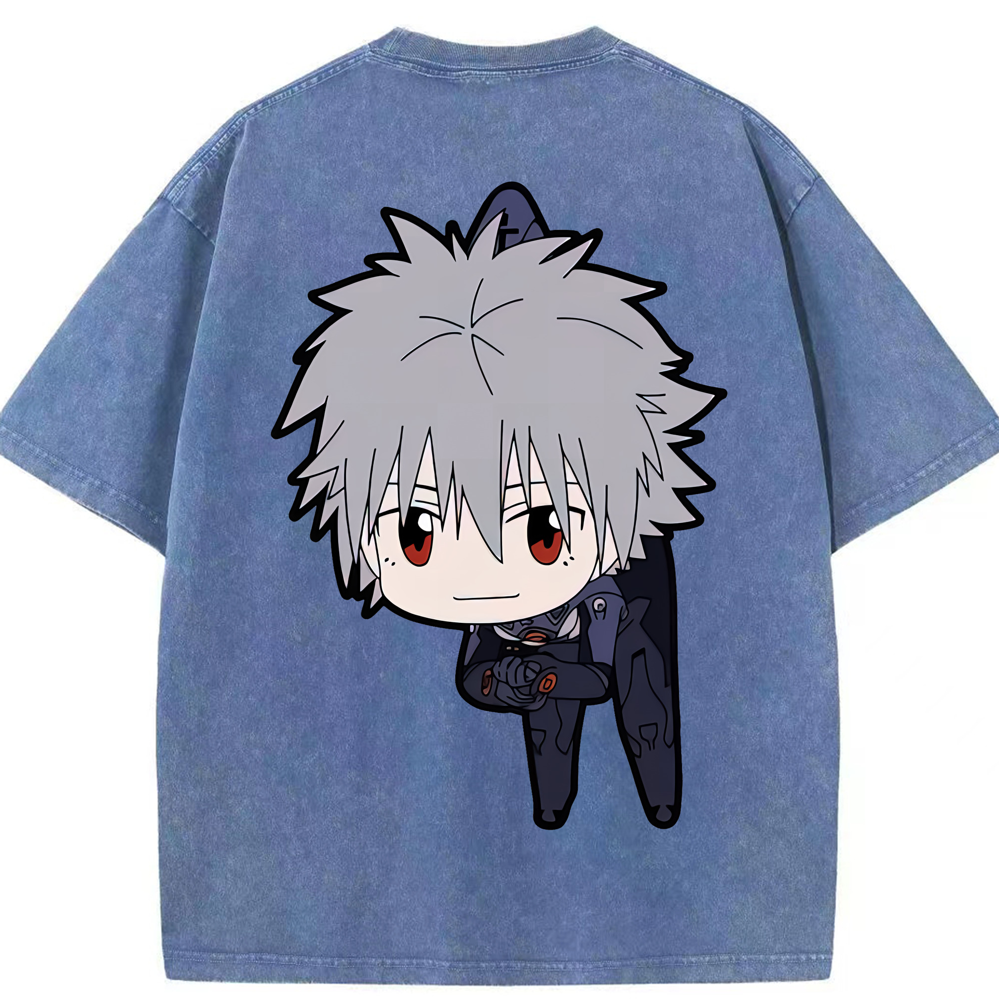 （画像用） EVA 新世紀エヴァンゲリオン 綿100% ヴィンテージ風 半袖Tシャツ（背面プリント）