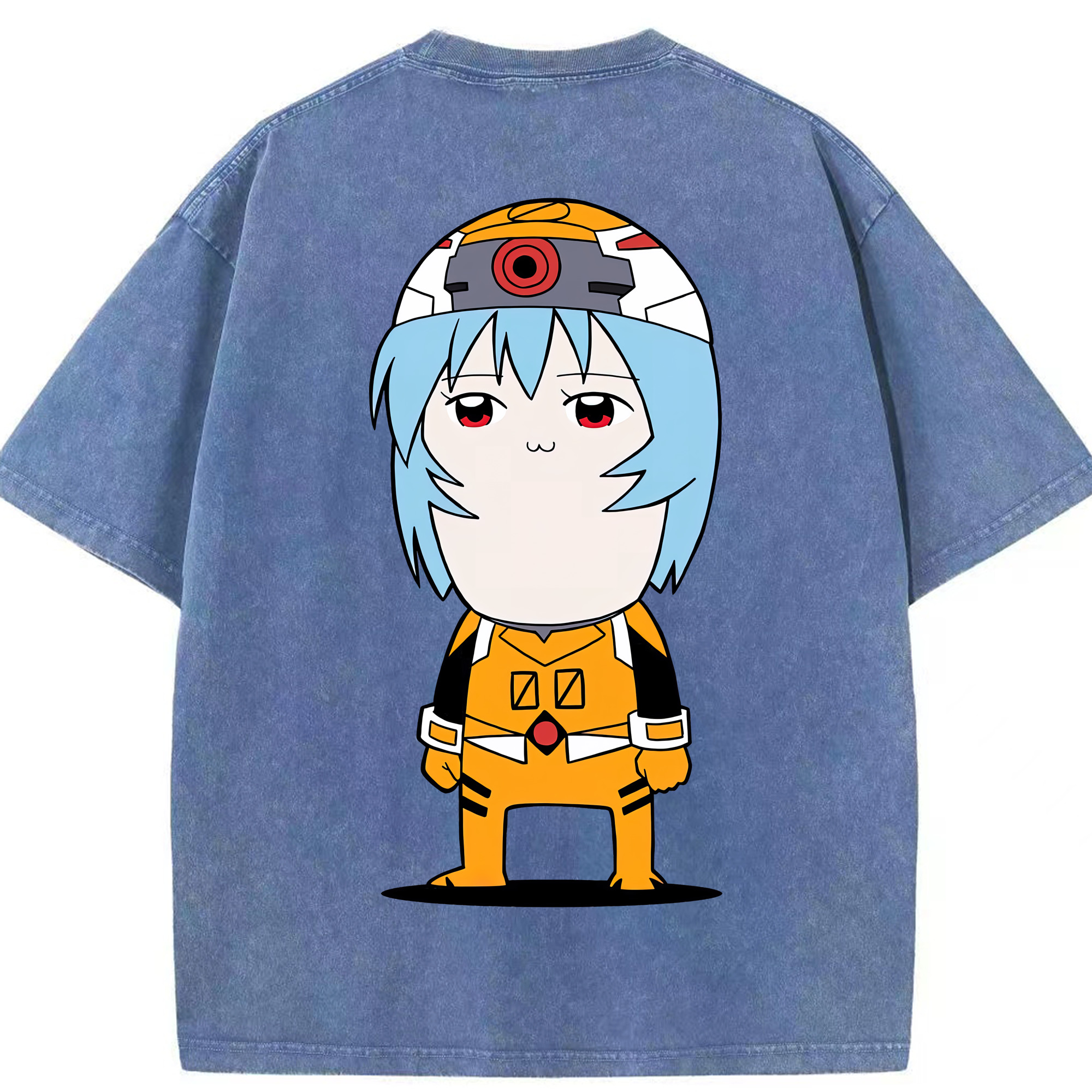（画像用） EVA 新世紀エヴァンゲリオン 綿100% ヴィンテージ風 半袖Tシャツ（背面プリント）