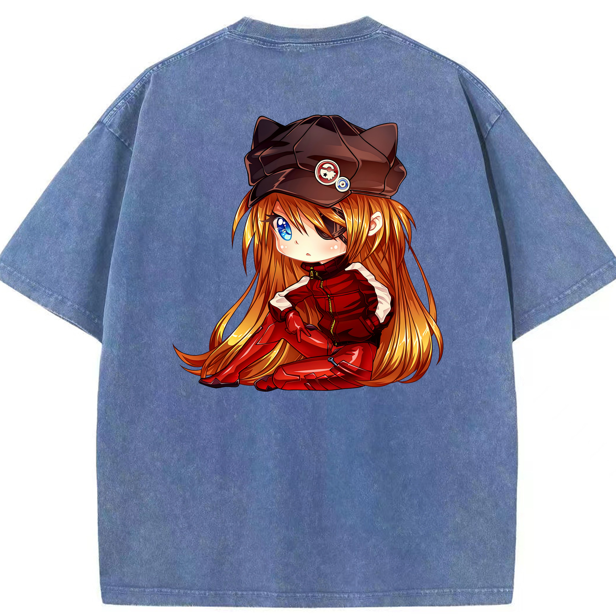 （画像用） EVA 新世紀エヴァンゲリオン 綿100% ヴィンテージ風 半袖Tシャツ（背面プリント）