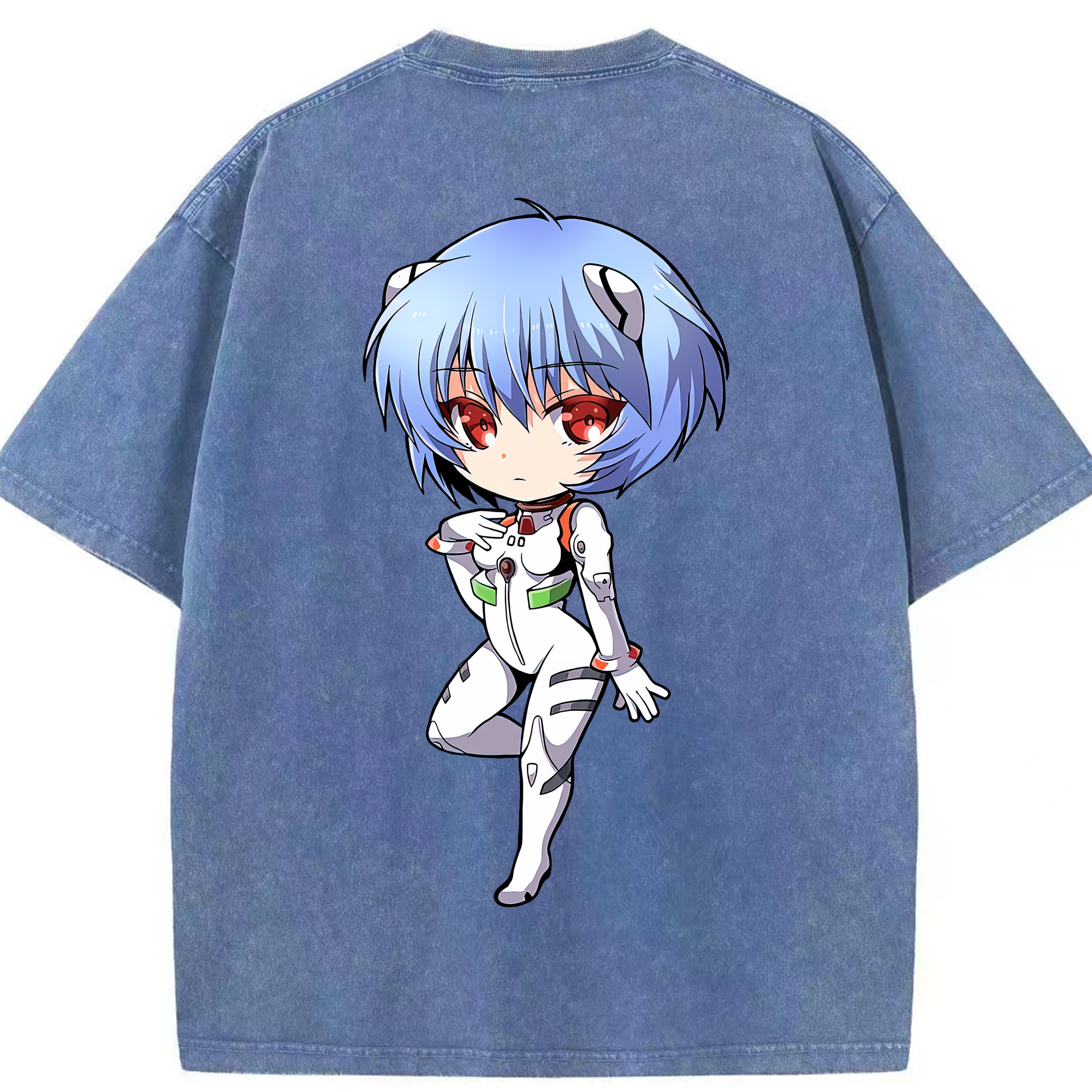 （画像用） EVA 新世紀エヴァンゲリオン 綿100% ヴィンテージ風 半袖Tシャツ（背面プリント）