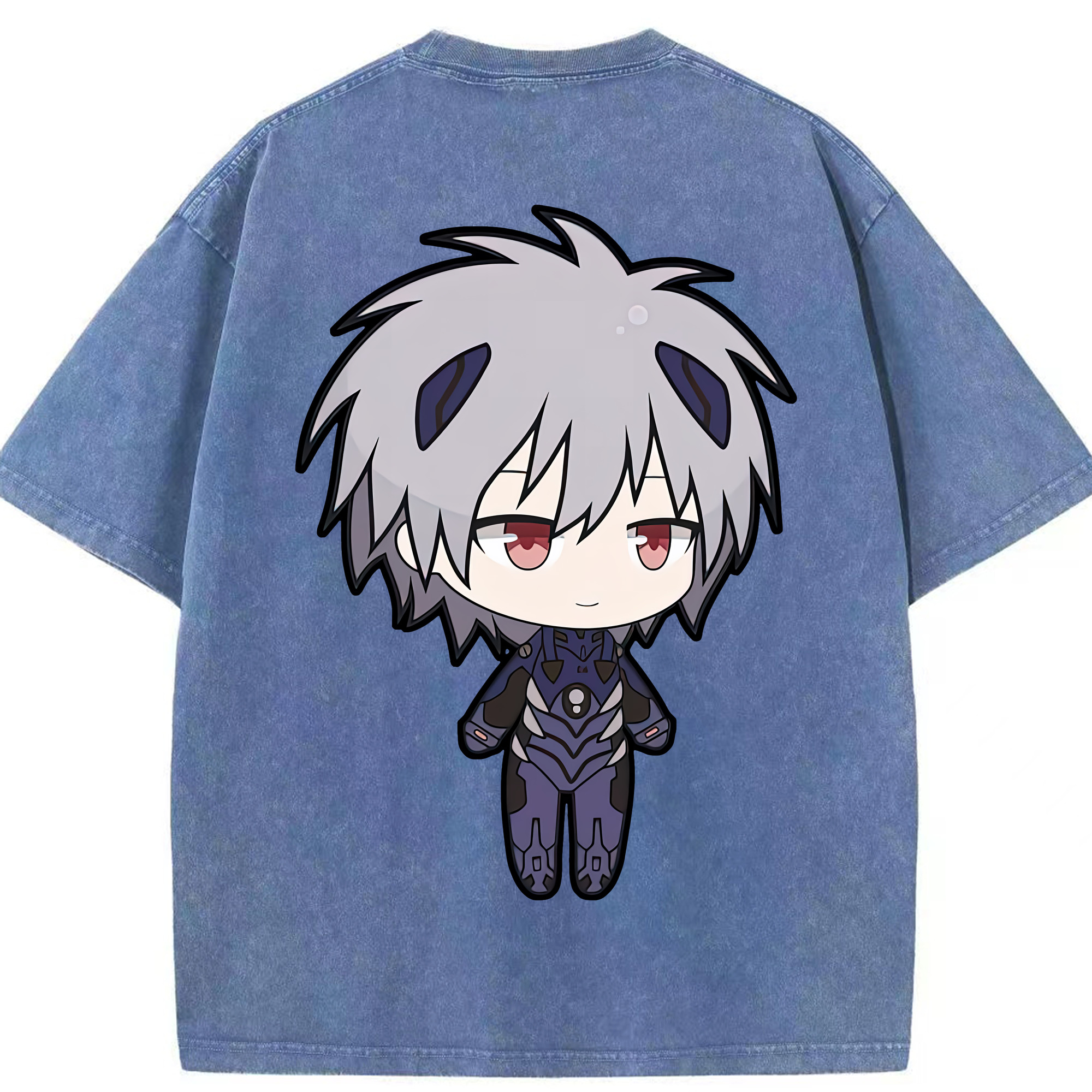 （画像用） EVA 新世紀エヴァンゲリオン 綿100% ヴィンテージ風 半袖Tシャツ（背面プリント）