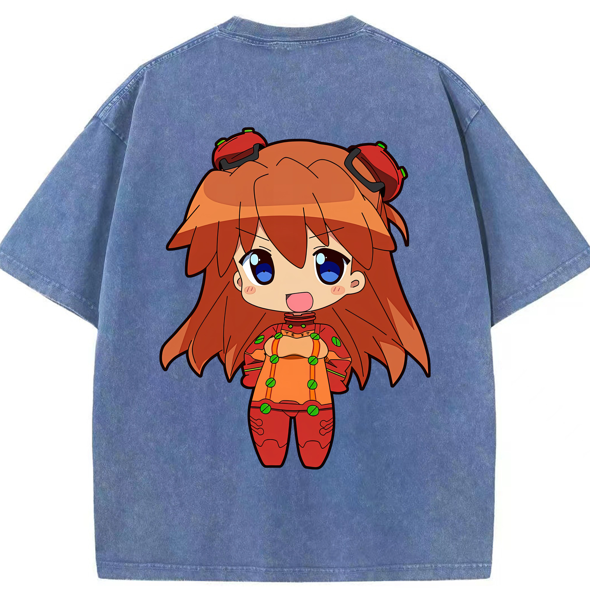 （画像用） EVA 新世紀エヴァンゲリオン 綿100% ヴィンテージ風 半袖Tシャツ（背面プリント）