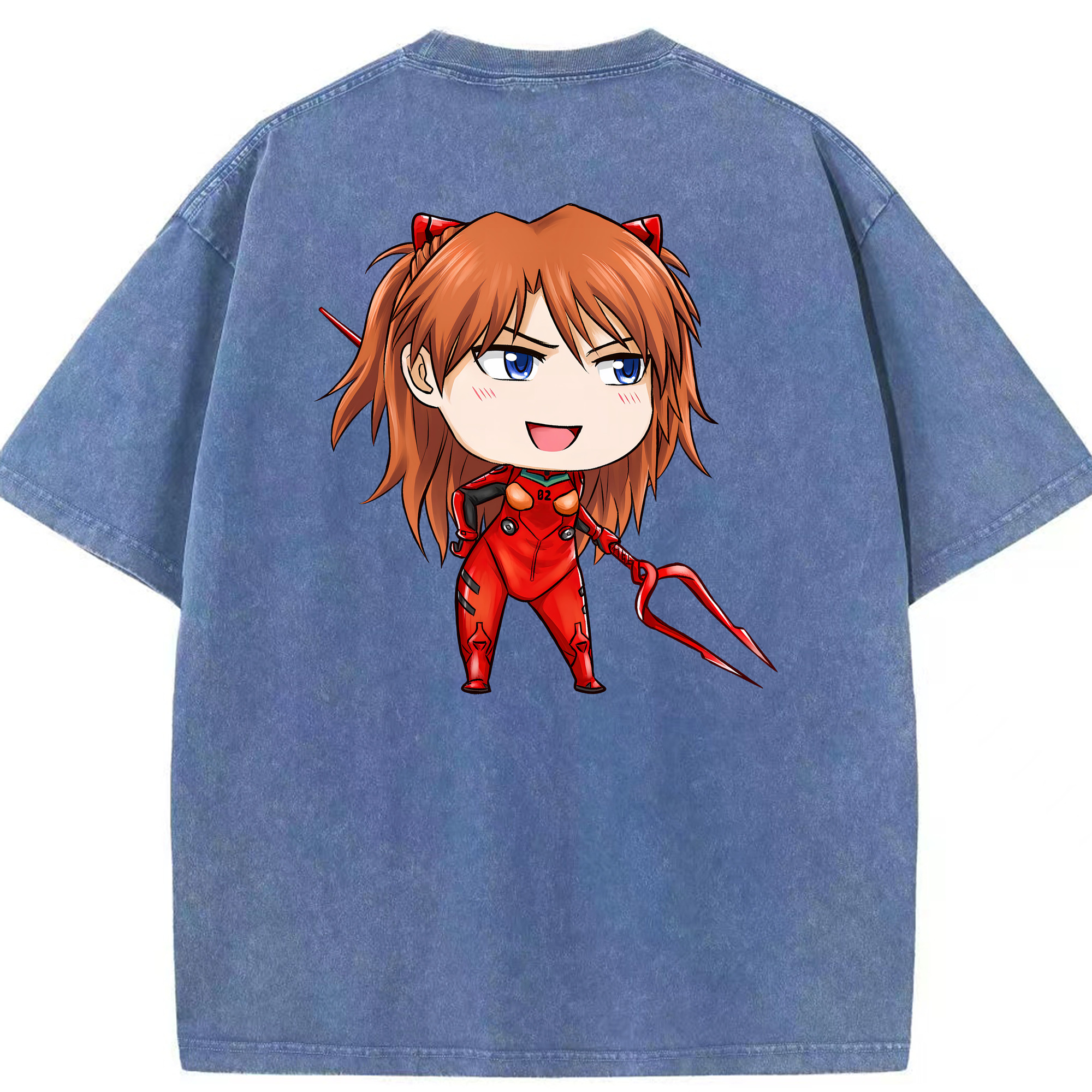（画像用） EVA 新世紀エヴァンゲリオン 綿100% ヴィンテージ風 半袖Tシャツ（背面プリント）