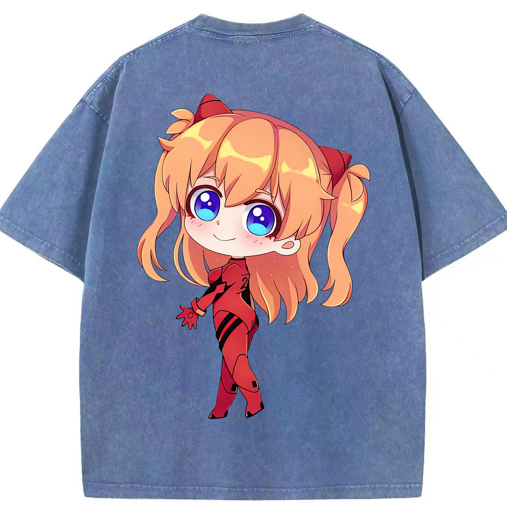 （画像用） EVA 新世紀エヴァンゲリオン 綿100% ヴィンテージ風 半袖Tシャツ（背面プリント）