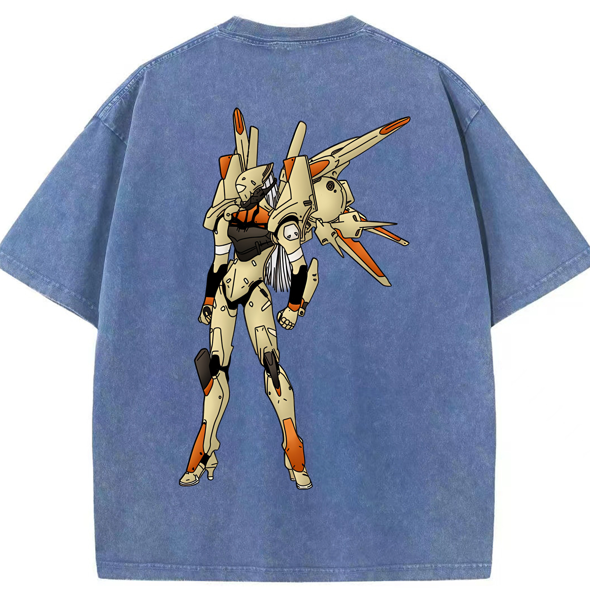 （画像用） EVA 新世紀エヴァンゲリオン 綿100% ヴィンテージ風 半袖Tシャツ（背面プリント）
