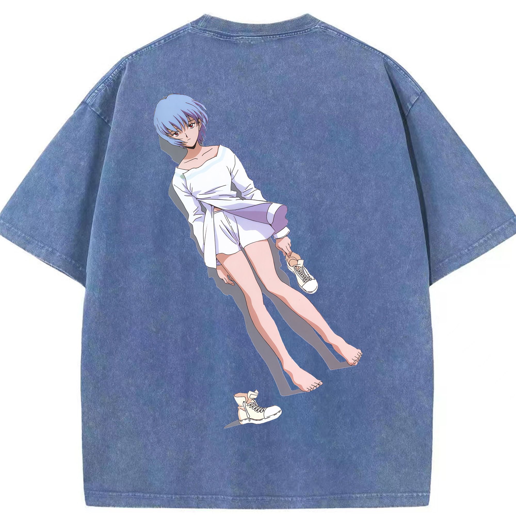 （画像用） EVA 新世紀エヴァンゲリオン 綿100% ヴィンテージ風 半袖Tシャツ（背面プリント）