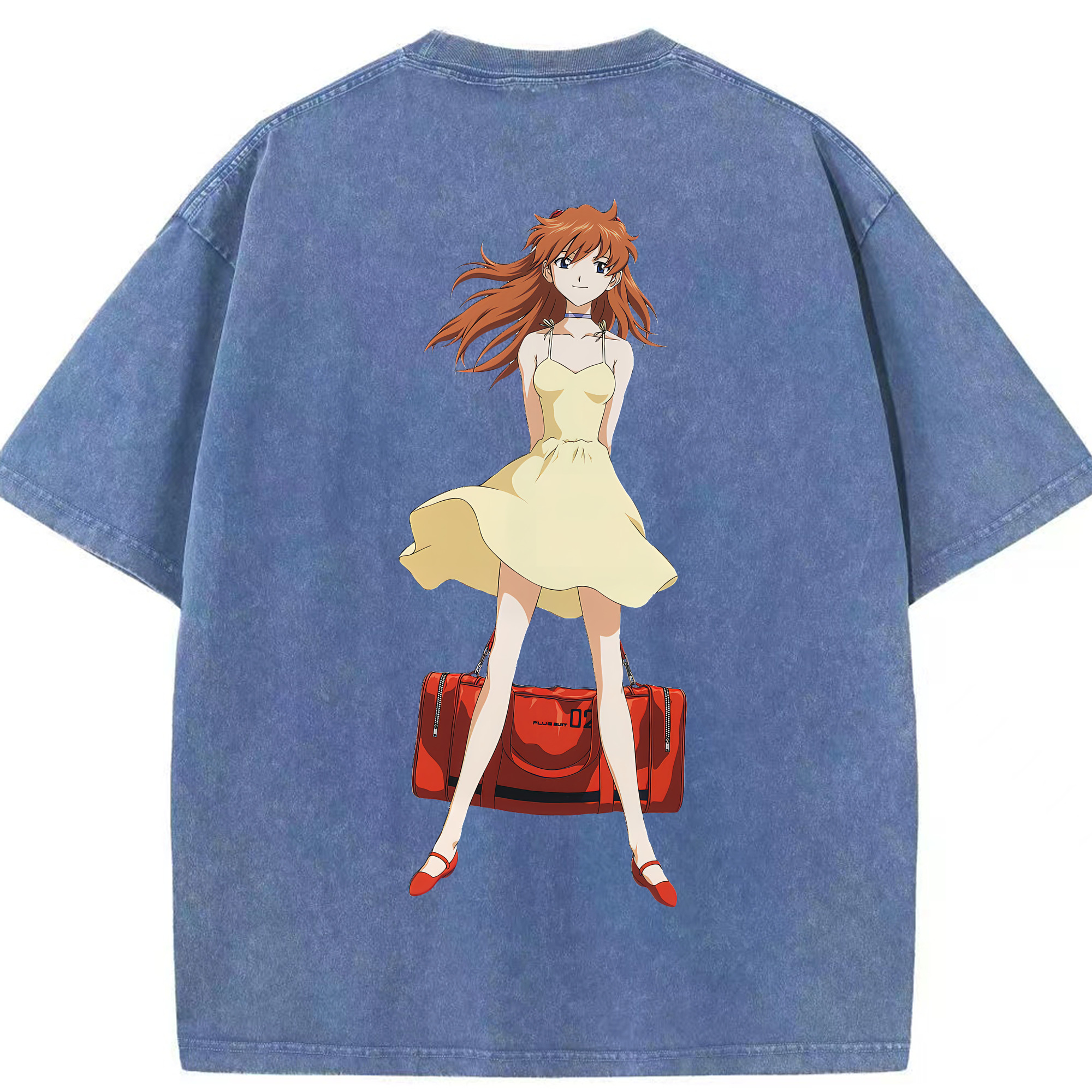 （画像用） EVA 新世紀エヴァンゲリオン 綿100% ヴィンテージ風 半袖Tシャツ（背面プリント）