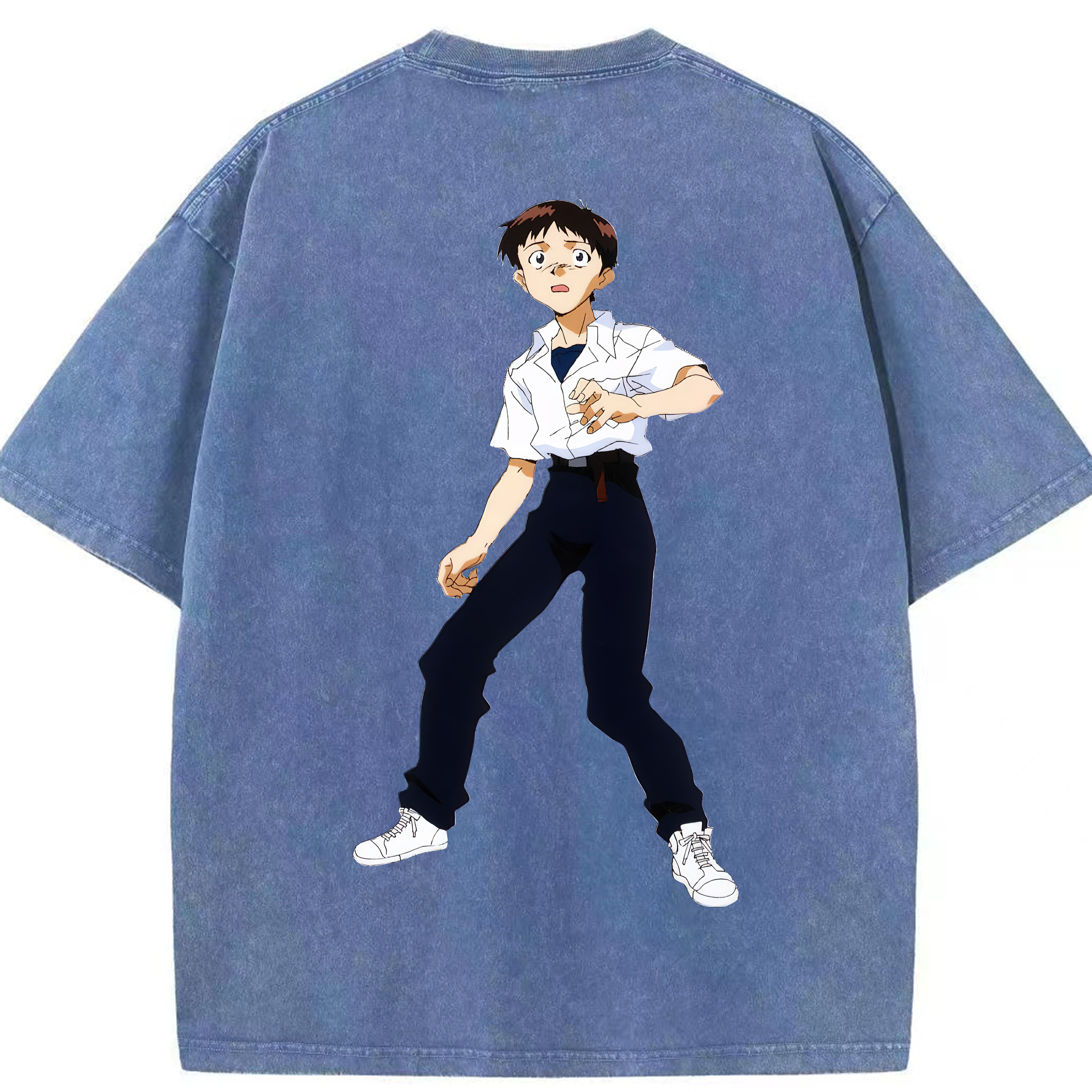 （画像用） EVA 新世紀エヴァンゲリオン 綿100% ヴィンテージ風 半袖Tシャツ（背面プリント）