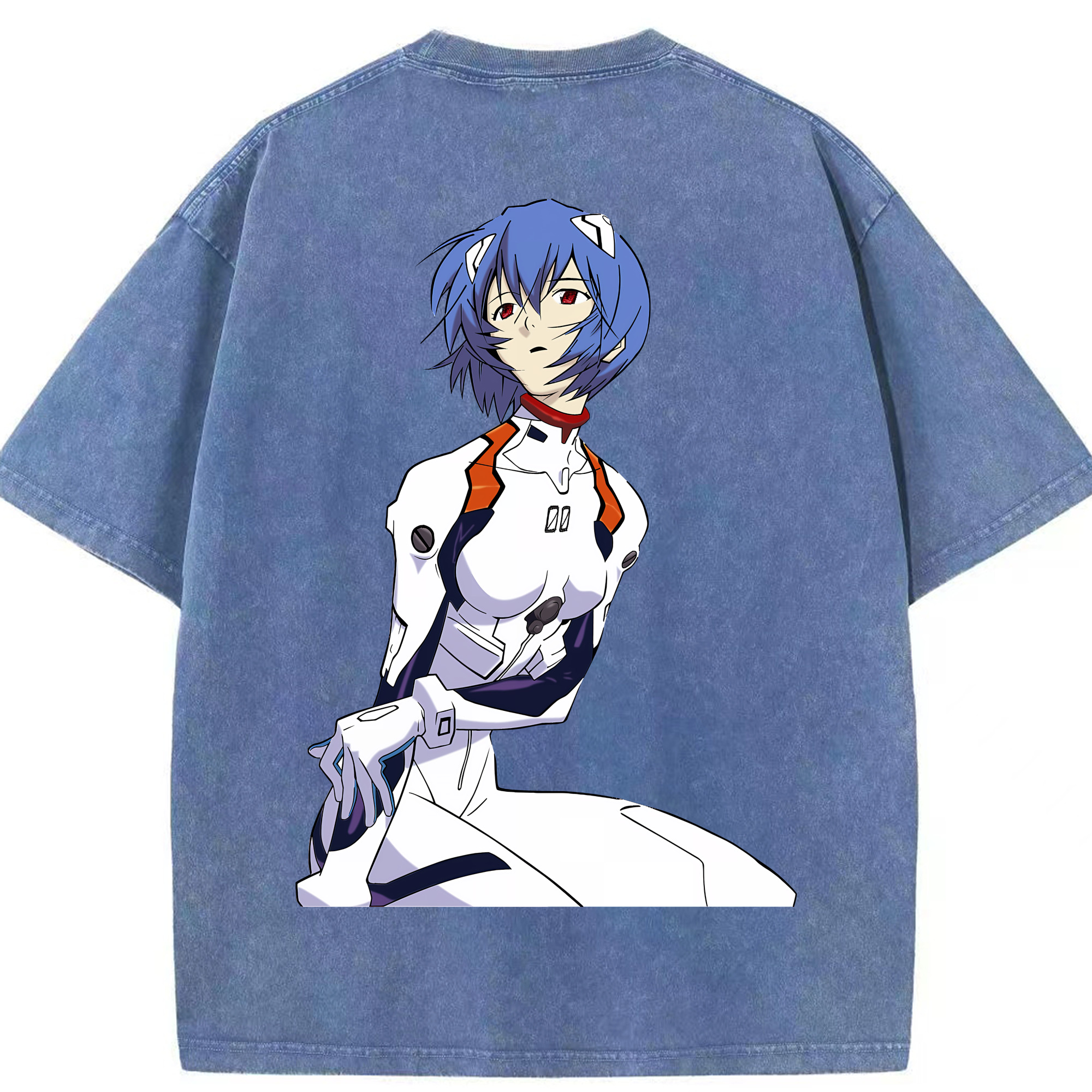 （画像用） EVA 新世紀エヴァンゲリオン 綿100% ヴィンテージ風 半袖Tシャツ（背面プリント）