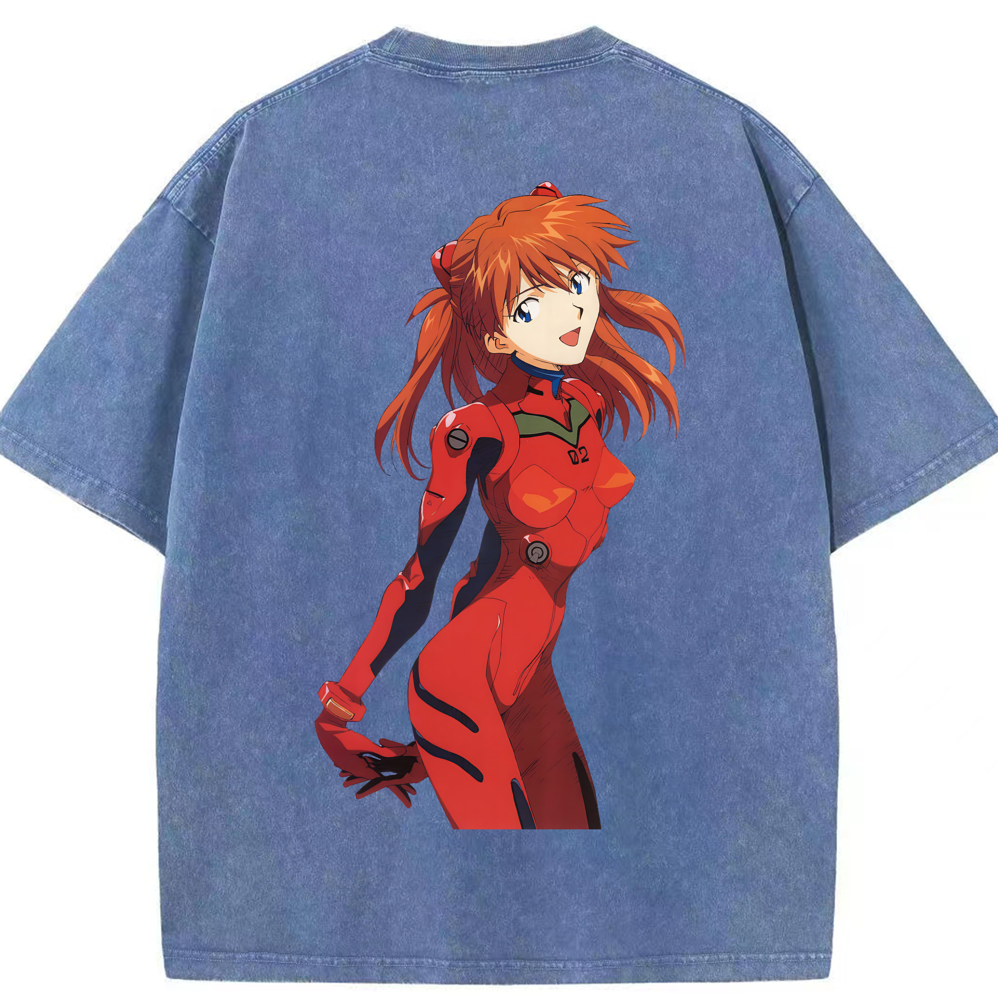 （画像用） EVA 新世紀エヴァンゲリオン 綿100% ヴィンテージ風 半袖Tシャツ（背面プリント）