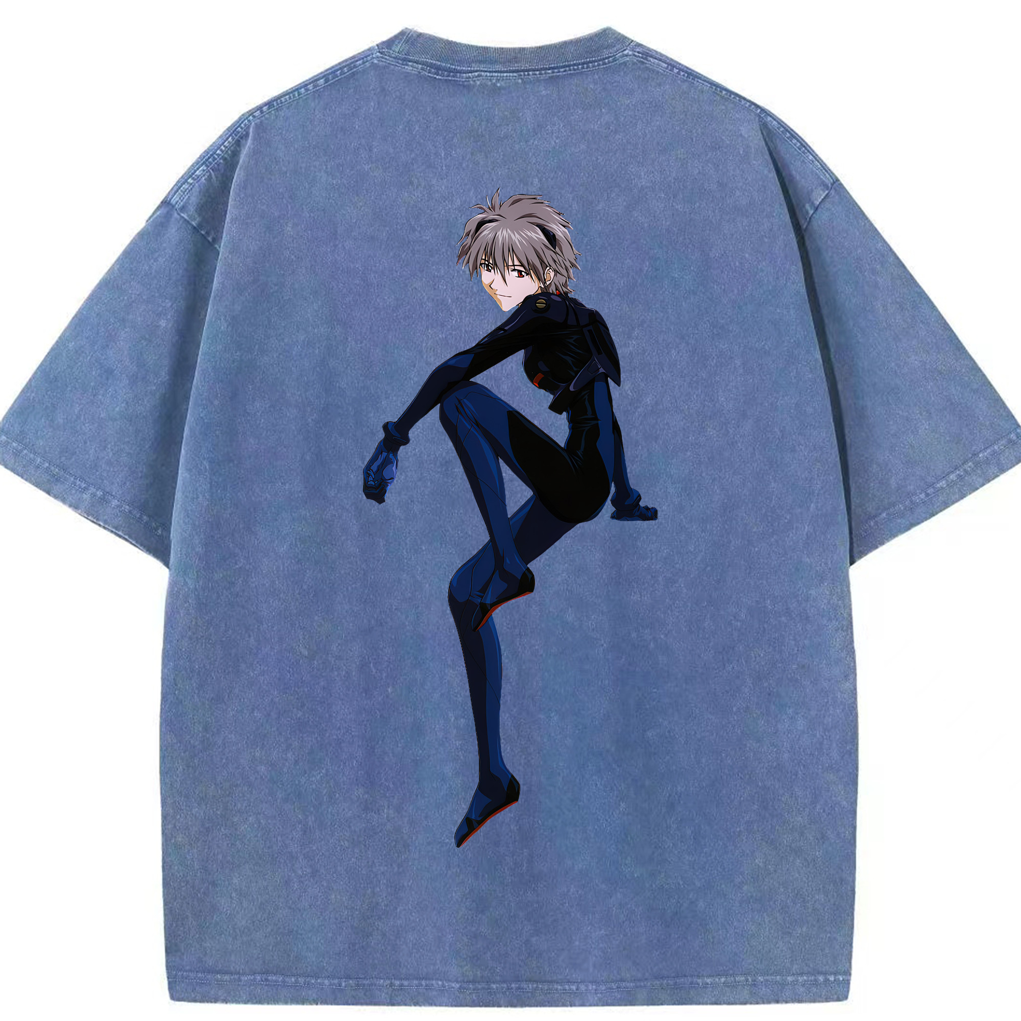 （画像用） EVA 新世紀エヴァンゲリオン 綿100% ヴィンテージ風 半袖Tシャツ（背面プリント）