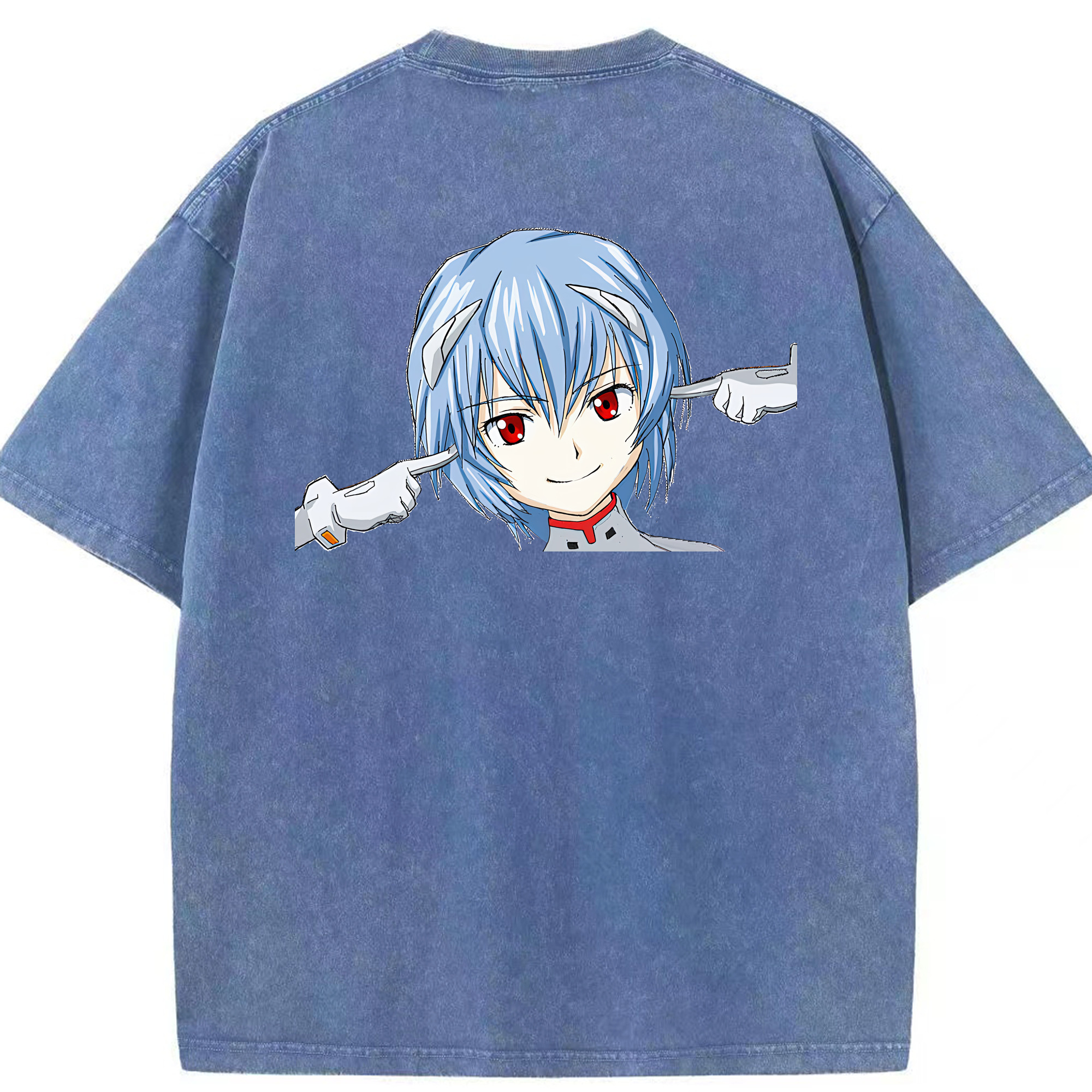 （画像用） EVA 新世紀エヴァンゲリオン 綿100% ヴィンテージ風 半袖Tシャツ（背面プリント）