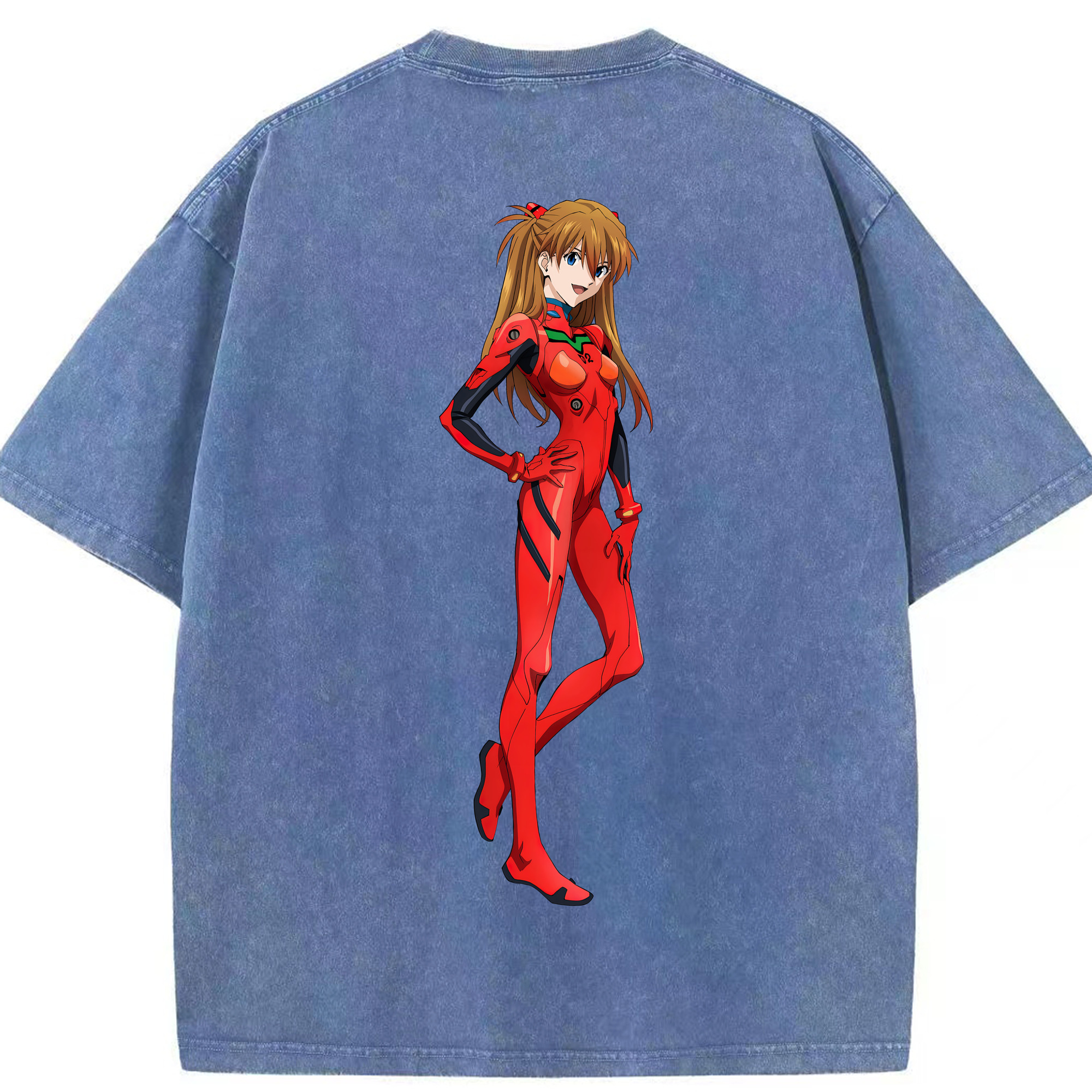 （画像用） EVA 新世紀エヴァンゲリオン 綿100% ヴィンテージ風 半袖Tシャツ（背面プリント）