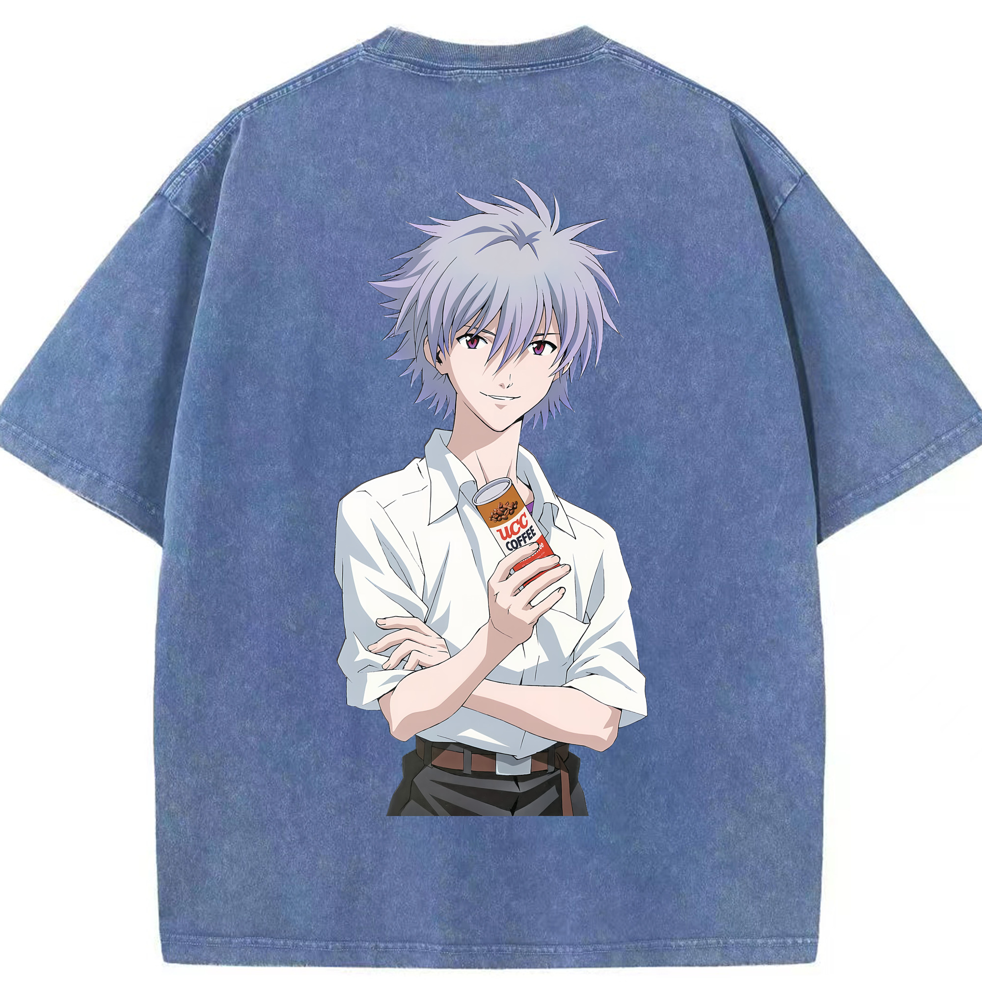 （画像用） EVA 新世紀エヴァンゲリオン 綿100% ヴィンテージ風 半袖Tシャツ（背面プリント）