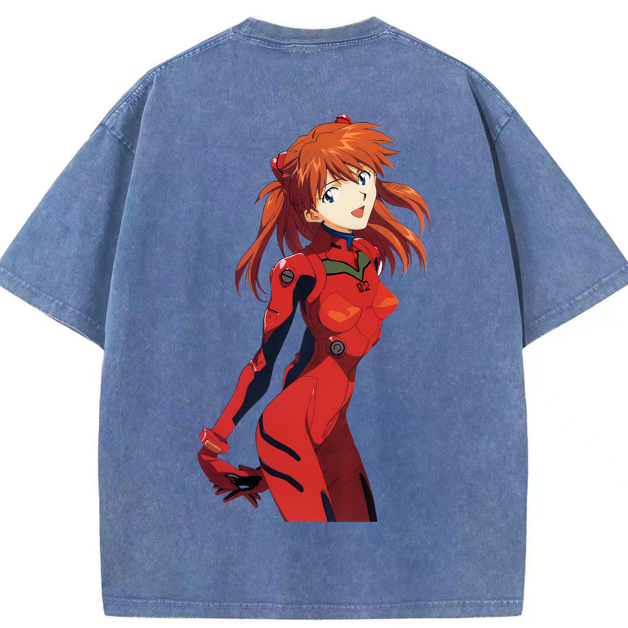 （画像用） EVA 新世紀エヴァンゲリオン 綿100% ヴィンテージ風 半袖Tシャツ（背面プリント）