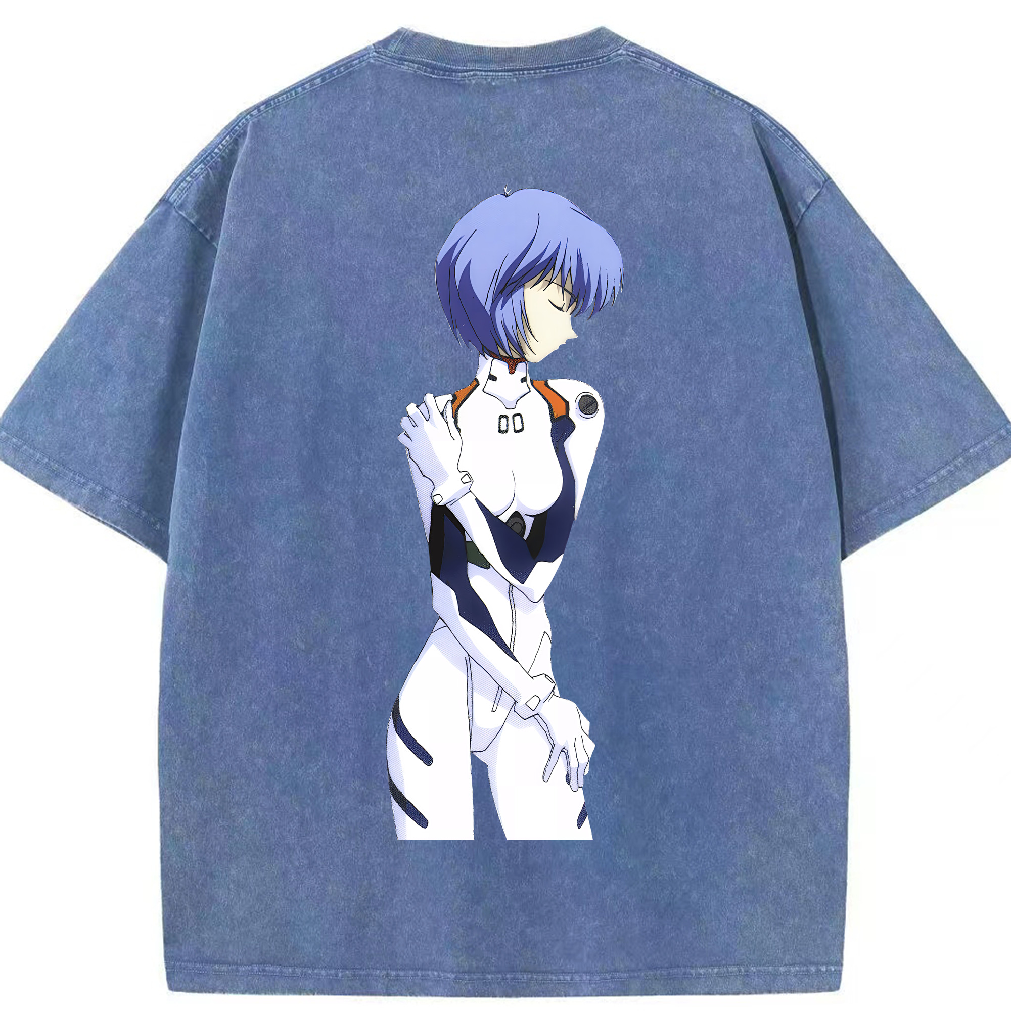 （画像用） EVA 新世紀エヴァンゲリオン 綿100% ヴィンテージ風 半袖Tシャツ（背面プリント）
