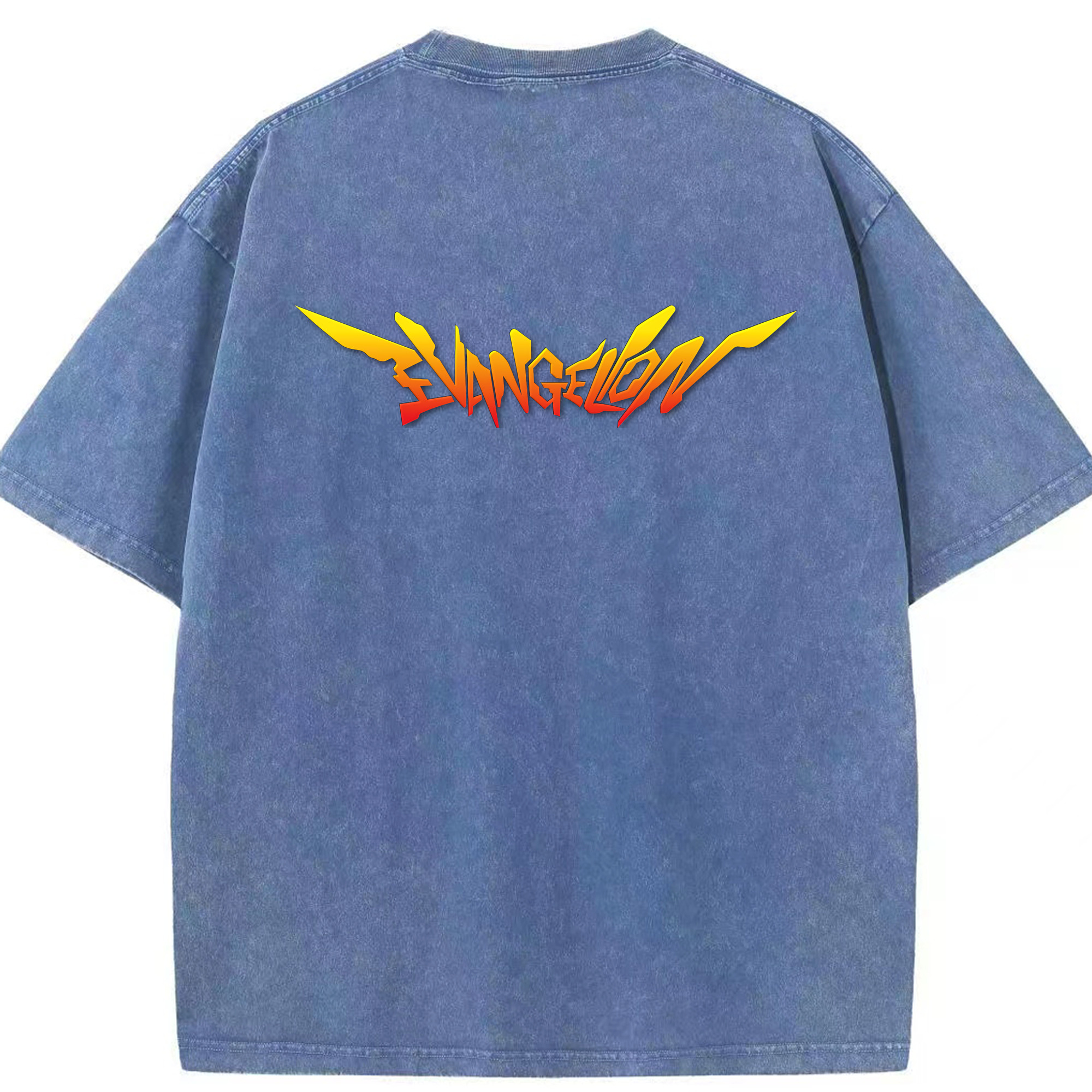 （画像用） EVA 新世紀エヴァンゲリオン 綿100% ヴィンテージ風 半袖Tシャツ（背面プリント）