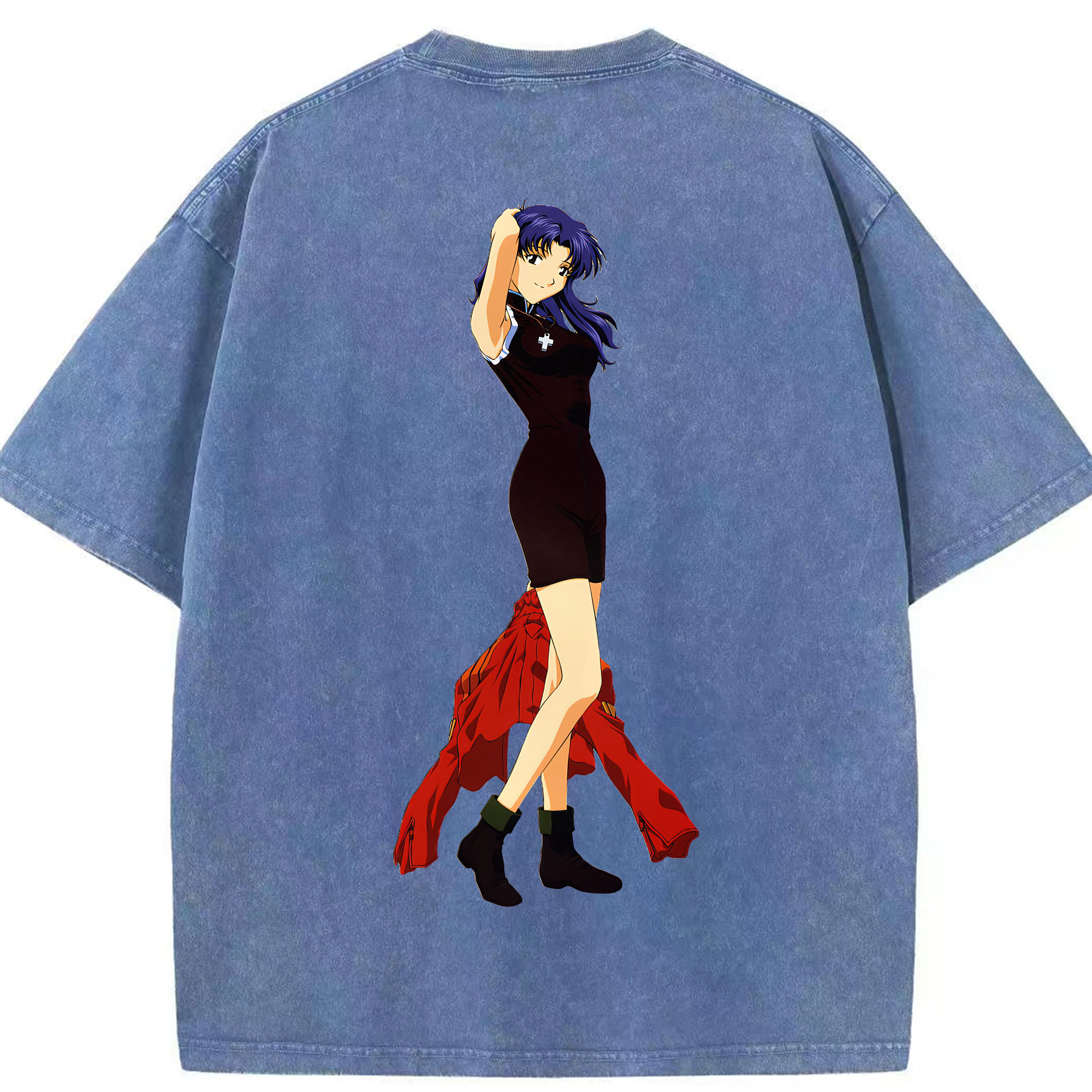 （画像用） EVA 新世紀エヴァンゲリオン 綿100% ヴィンテージ風 半袖Tシャツ（背面プリント）