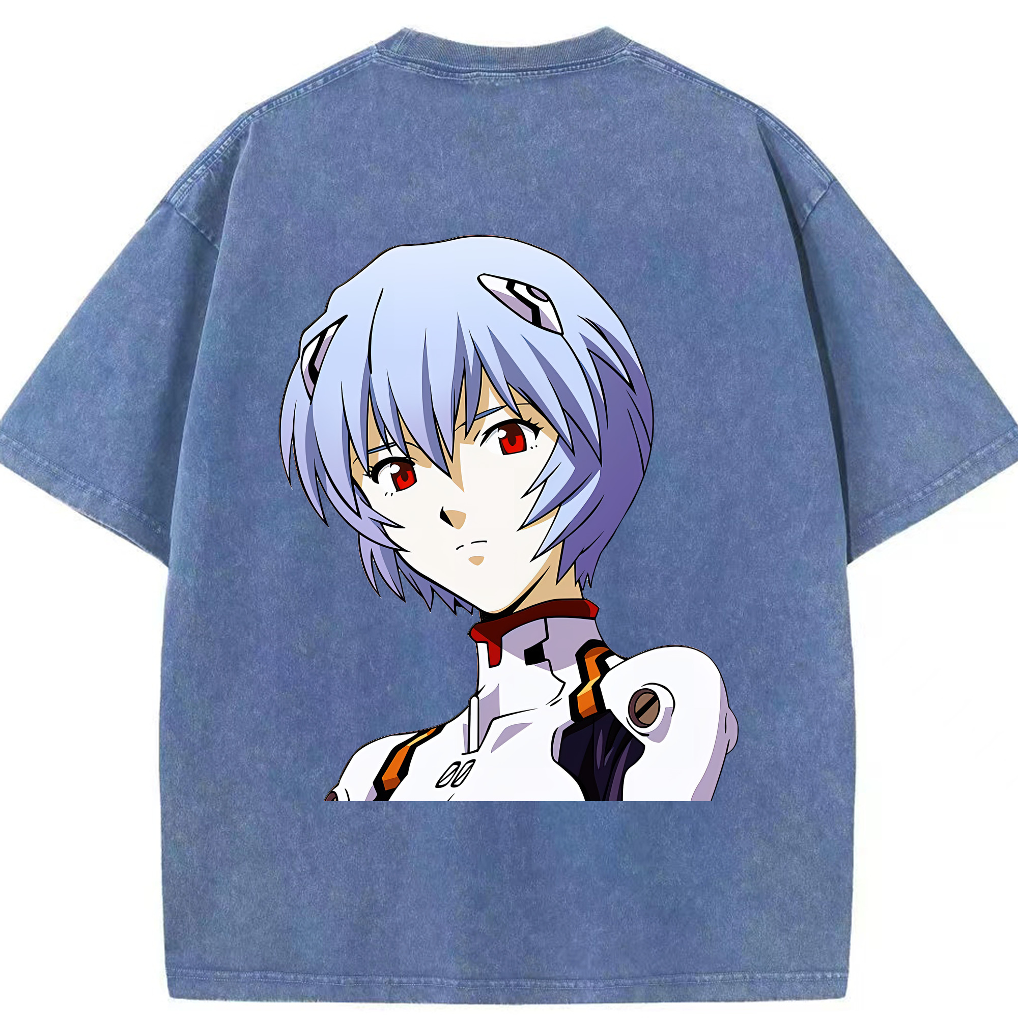 （画像用） EVA 新世紀エヴァンゲリオン 綿100% ヴィンテージ風 半袖Tシャツ（背面プリント）