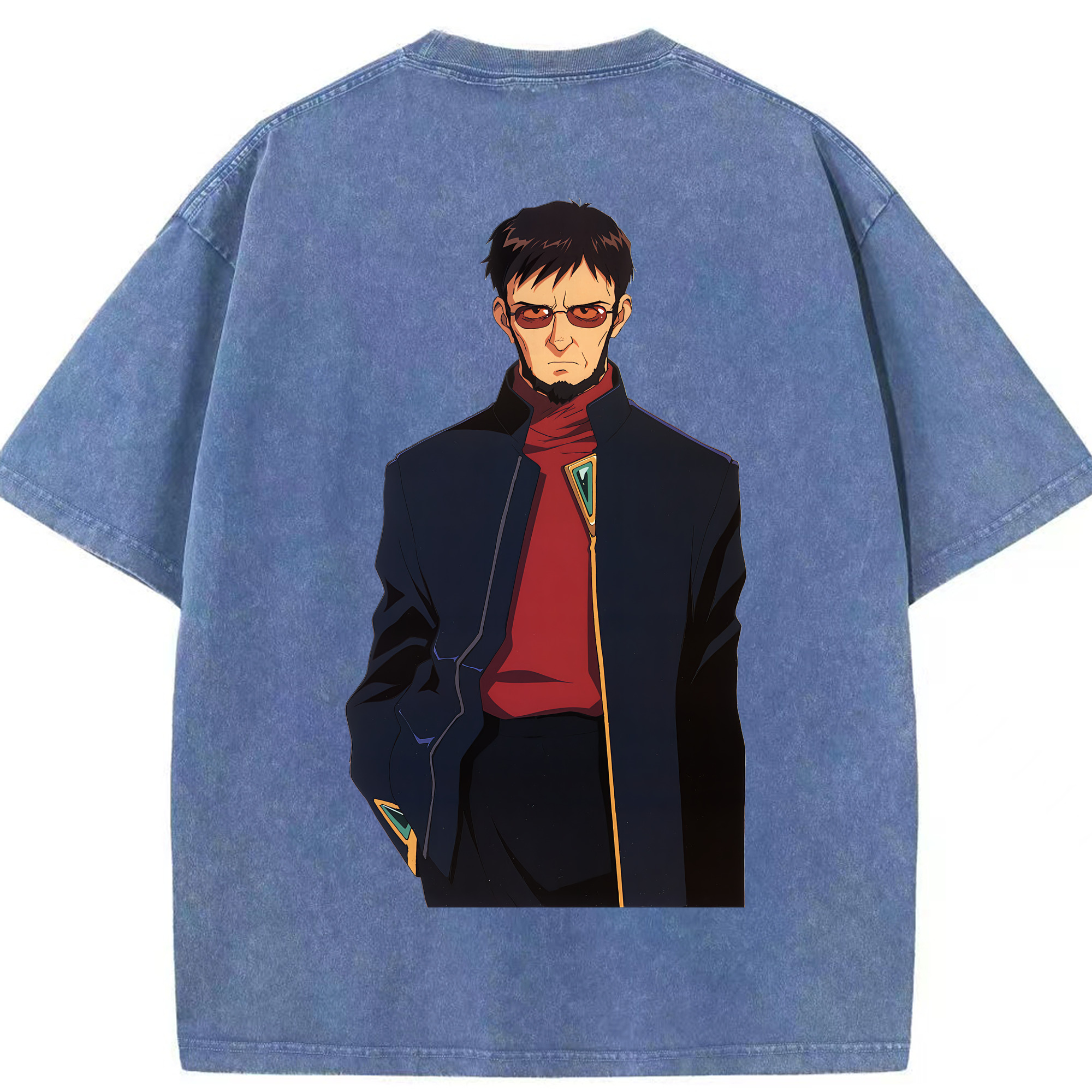 （画像用） EVA 新世紀エヴァンゲリオン 綿100% ヴィンテージ風 半袖Tシャツ（背面プリント）