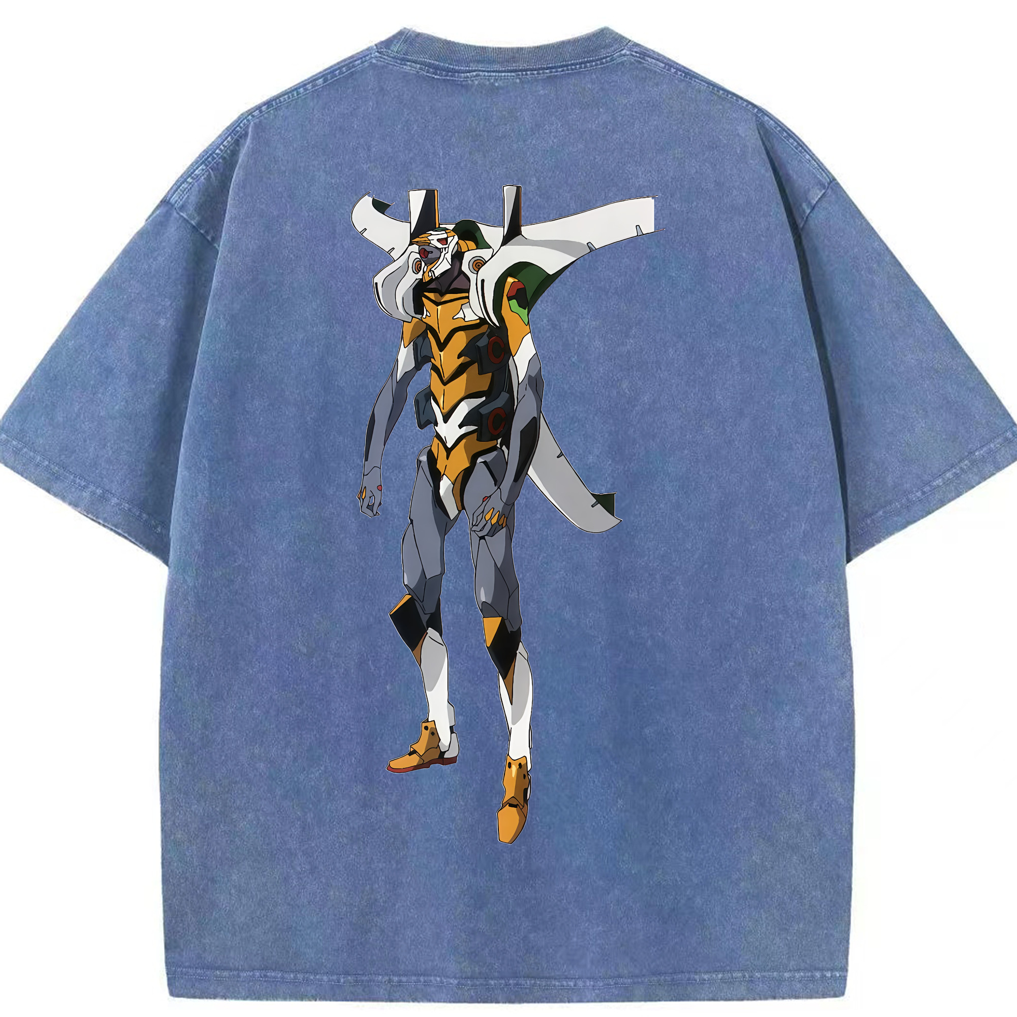 （画像用） EVA 新世紀エヴァンゲリオン 綿100% ヴィンテージ風 半袖Tシャツ（背面プリント）