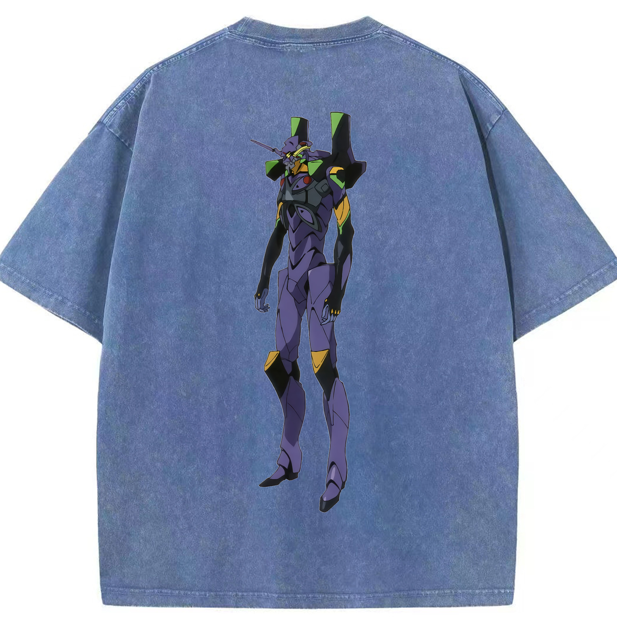 （画像用） EVA 新世紀エヴァンゲリオン 綿100% ヴィンテージ風 半袖Tシャツ（背面プリント）