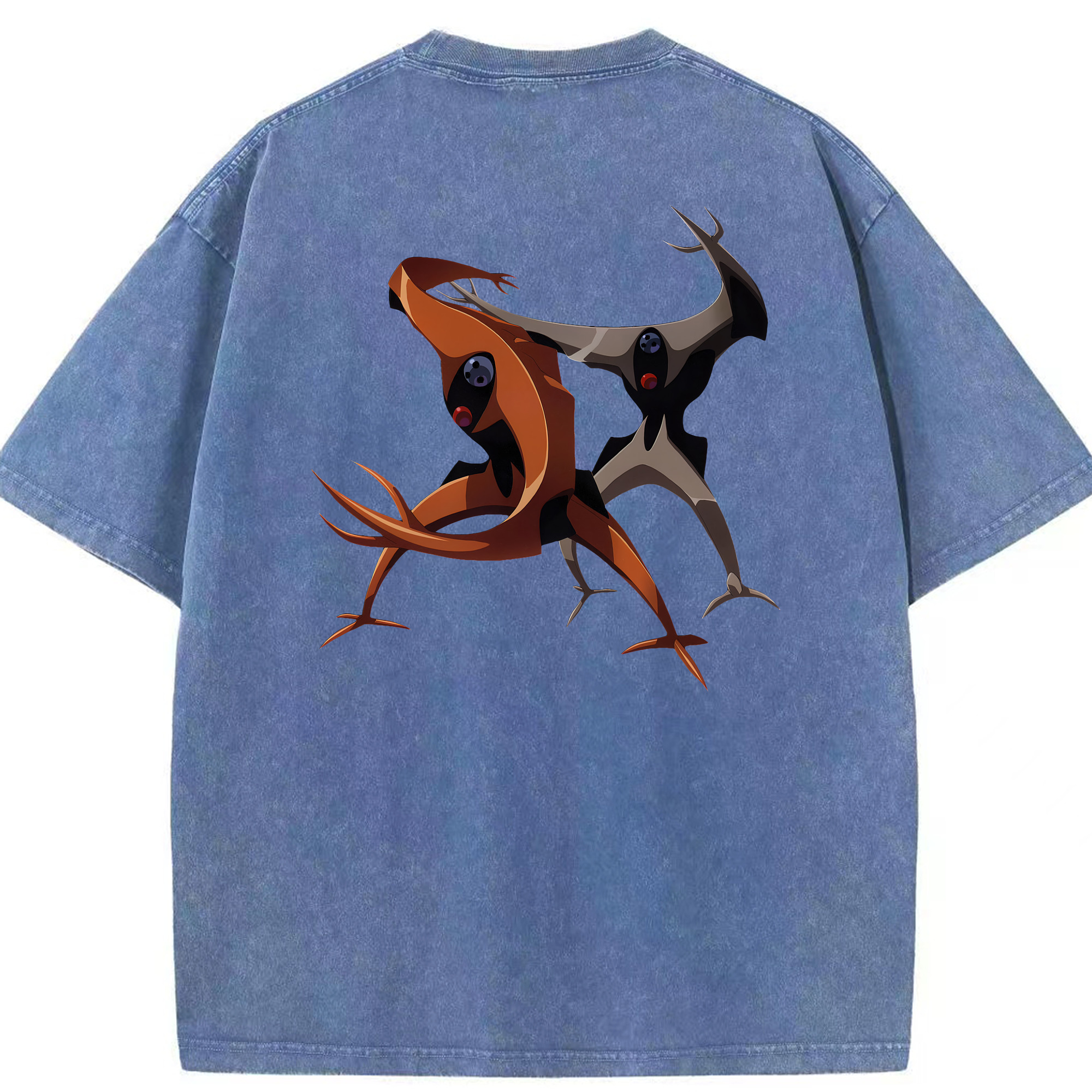 （画像用） EVA 新世紀エヴァンゲリオン 綿100% ヴィンテージ風 半袖Tシャツ（背面プリント）