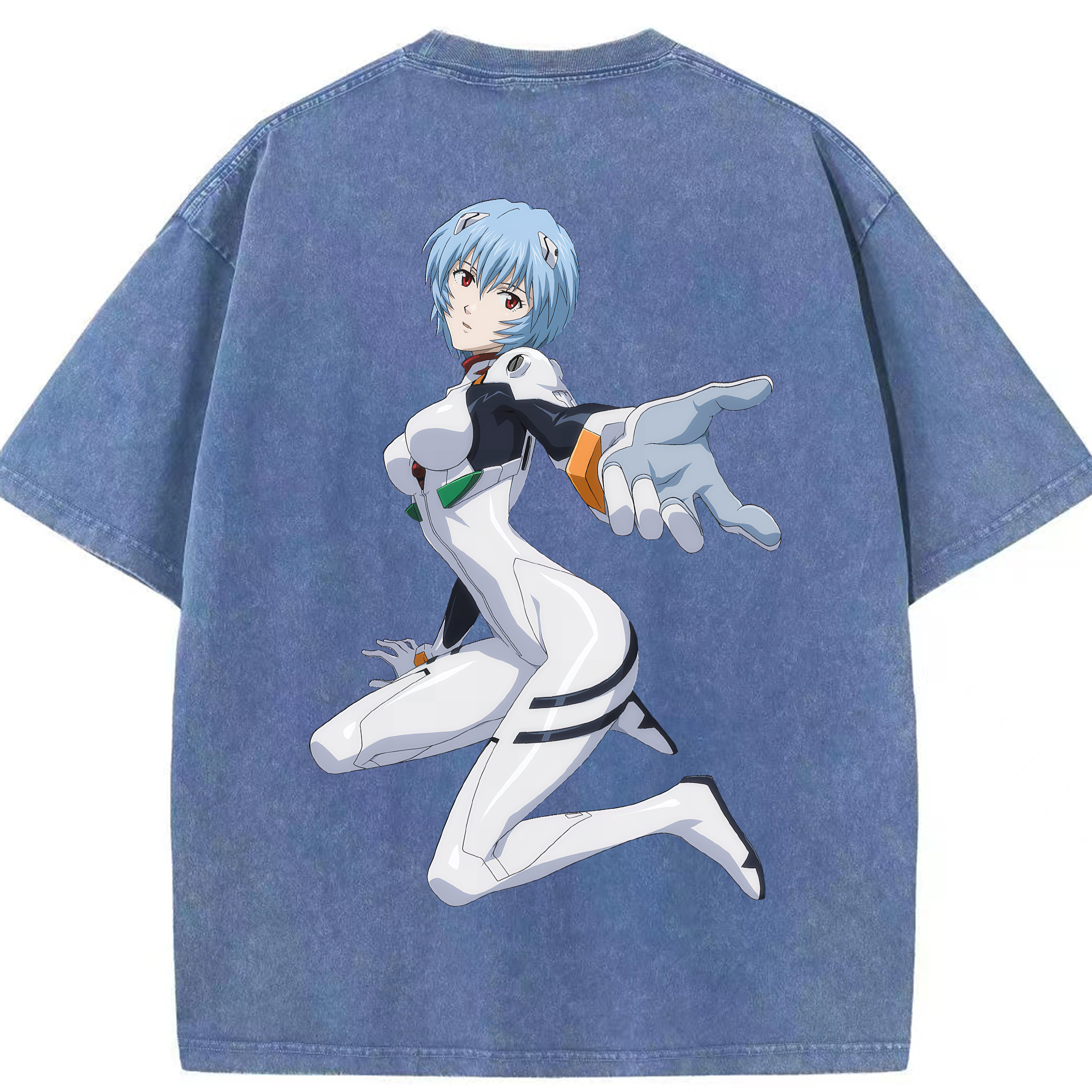 （画像用） EVA 新世紀エヴァンゲリオン 綿100% ヴィンテージ風 半袖Tシャツ（背面プリント）