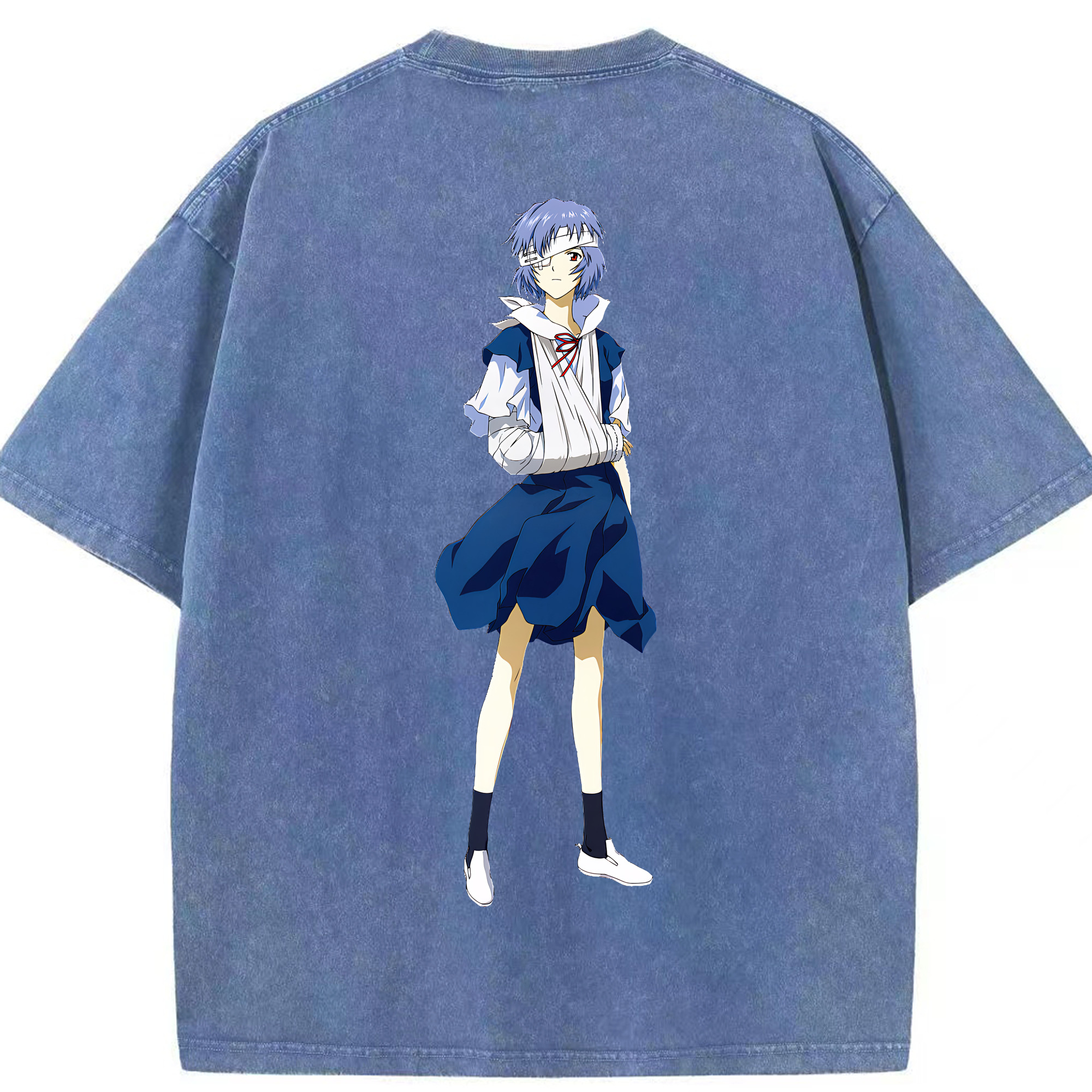 （画像用） EVA 新世紀エヴァンゲリオン 綿100% ヴィンテージ風 半袖Tシャツ（背面プリント）