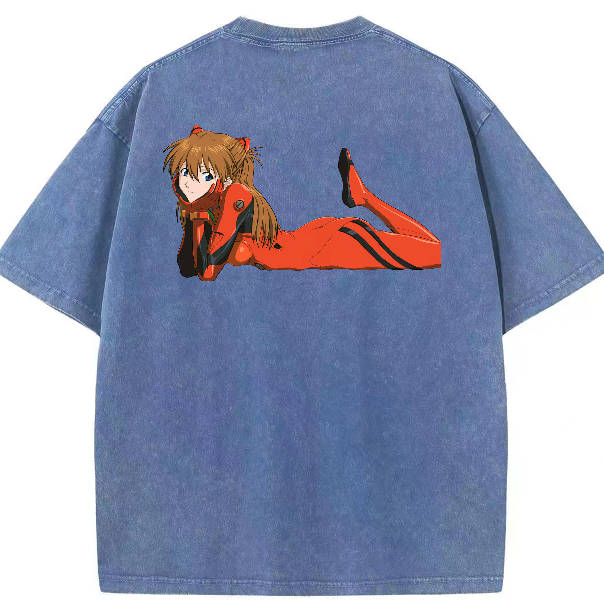 （画像用） EVA 新世紀エヴァンゲリオン 綿100% ヴィンテージ風 半袖Tシャツ（背面プリント）