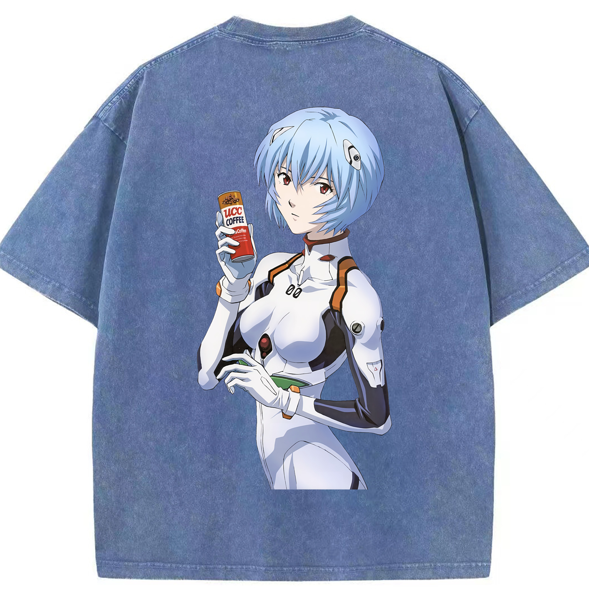（画像用） EVA 新世紀エヴァンゲリオン 綿100% ヴィンテージ風 半袖Tシャツ（背面プリント）